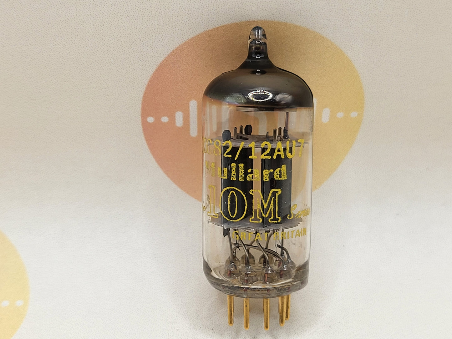 1x Mullard ECC82 12AU7 Kurzplatten 10M Master Series - Blackburn 1960er Gf1