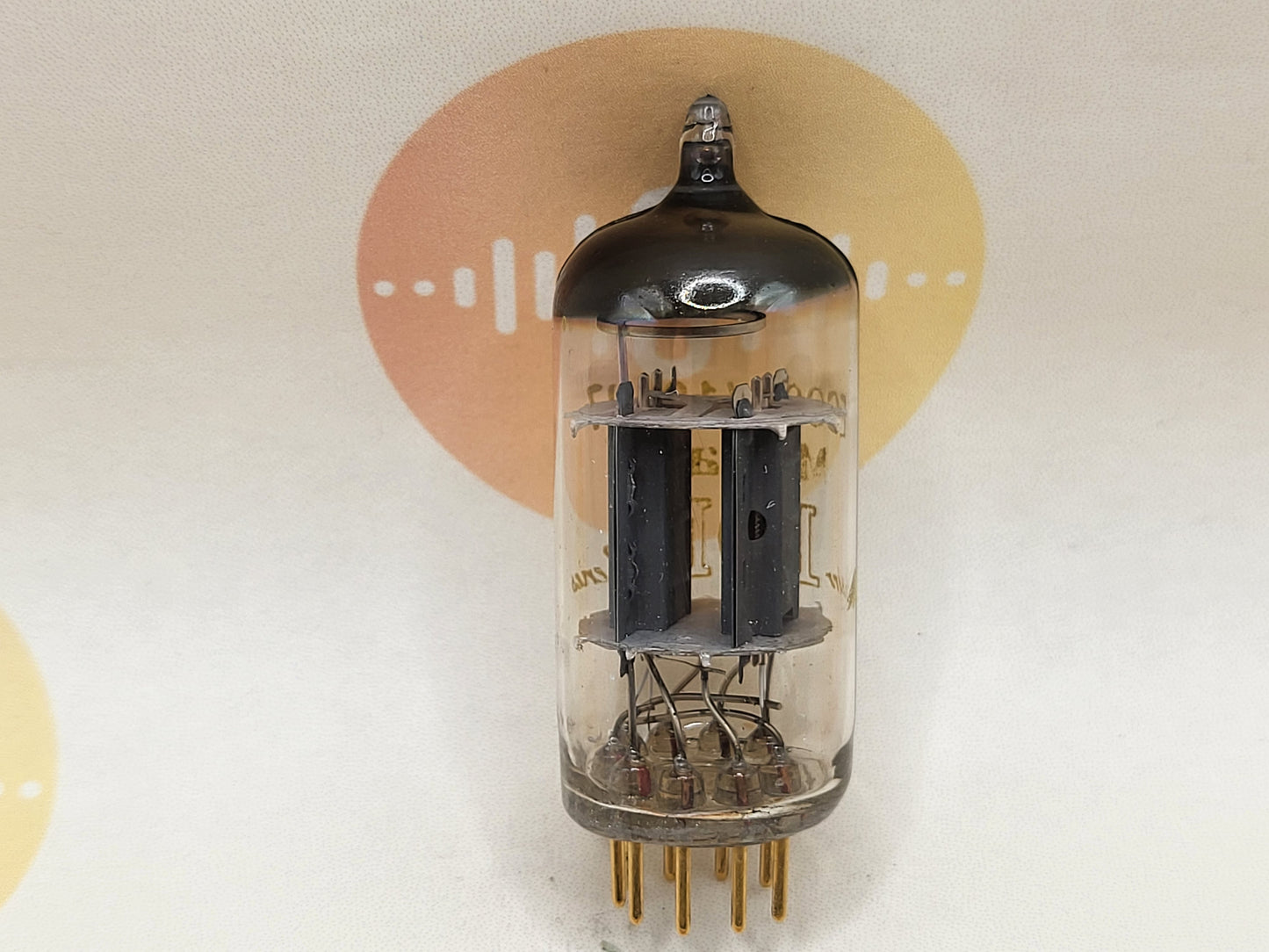 1x Mullard ECC82 12AU7 Kurzplatten 10M Master Series - Blackburn 1960er Gf1