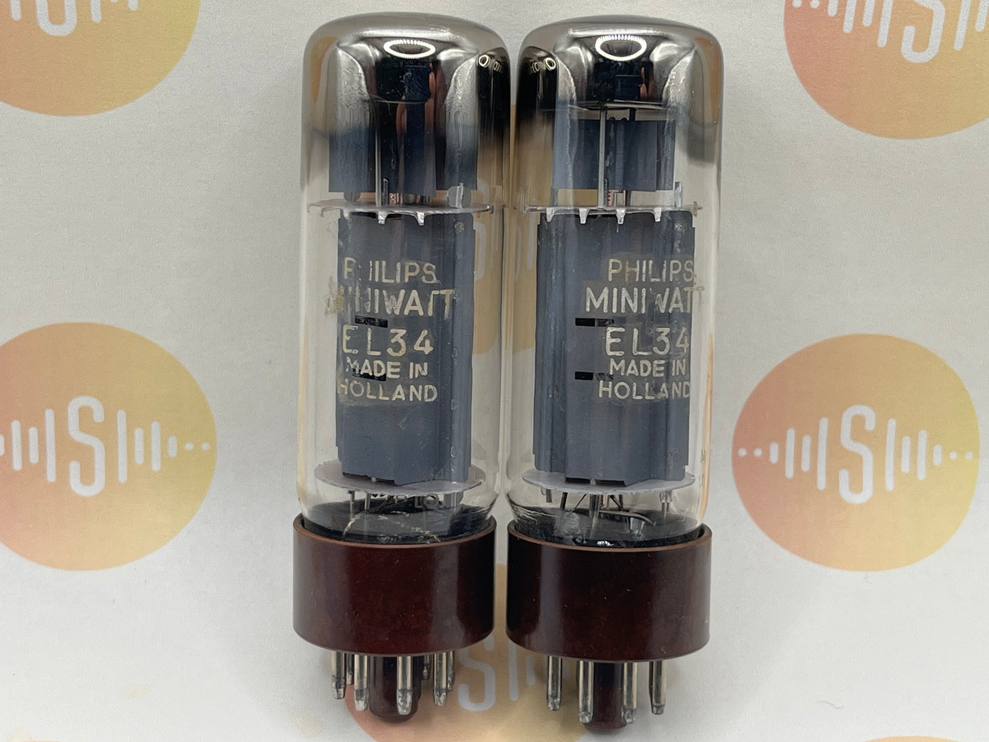 Mazda EL34 DD Getter Brown Base - Philips Label - Brussels