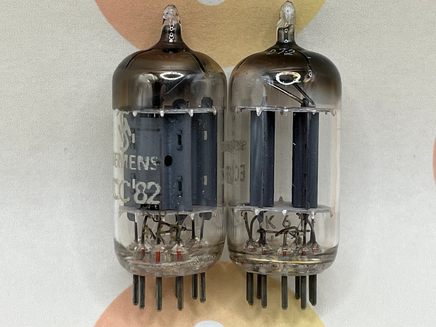 Siemens ECC82 12AU7 Long Plates Square Getter - Munich
