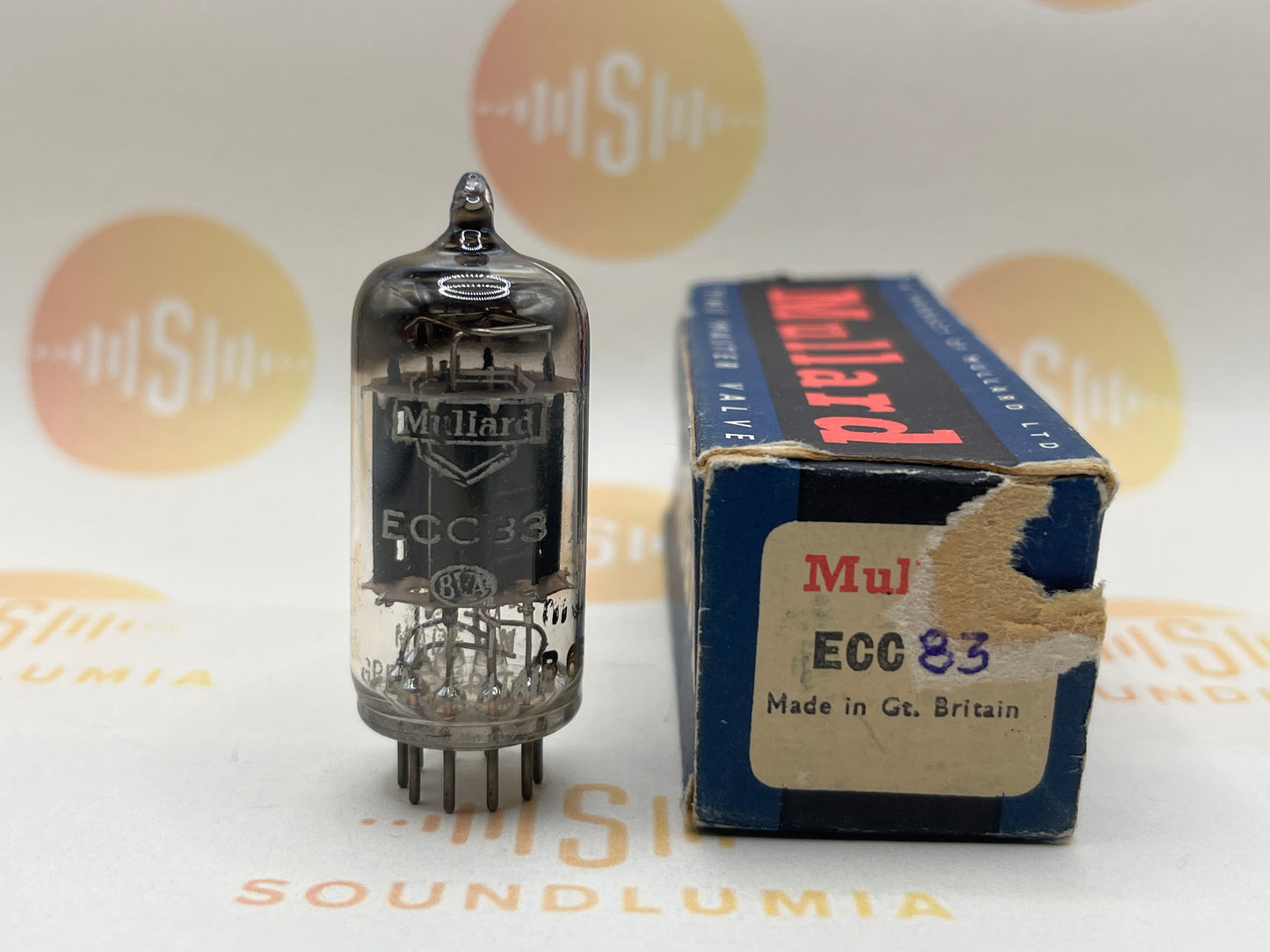 Mullard ECC83 Long Plates Square Getter mC1