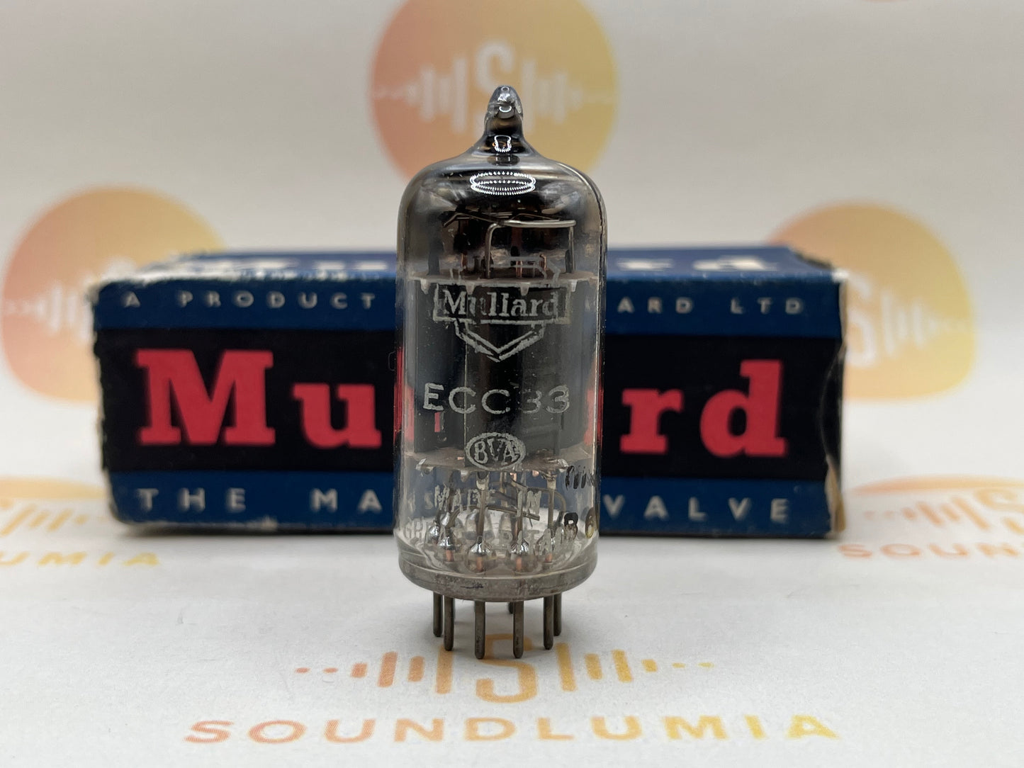 Mullard ECC83 Long Plates Square Getter mC1