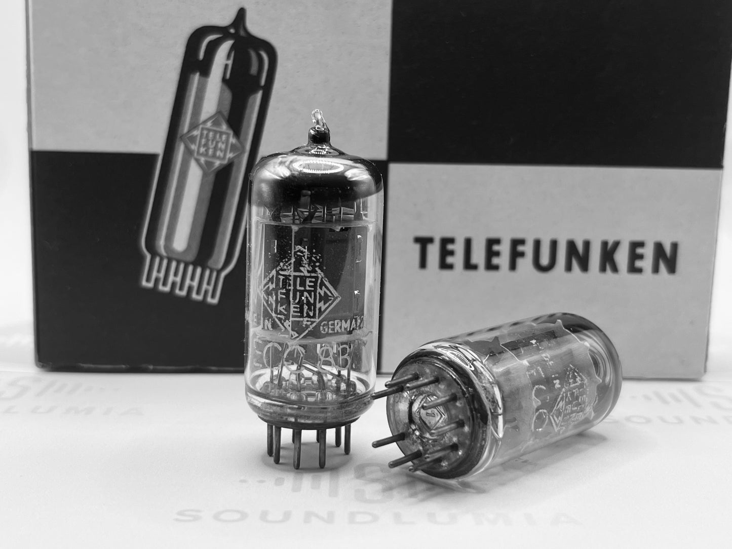 Telefunken ECC83 12AX7 Rippenplatten passendes Paar - Berlin 1959 gleicher Code - NOS