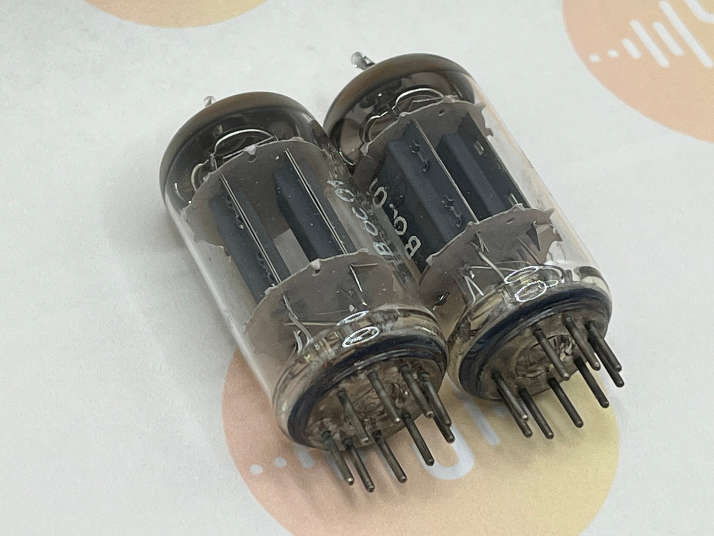 Telefunken ECC83 12AX7 Rippenplatten passendes Paar - Berlin 1959 gleicher Code - NOS