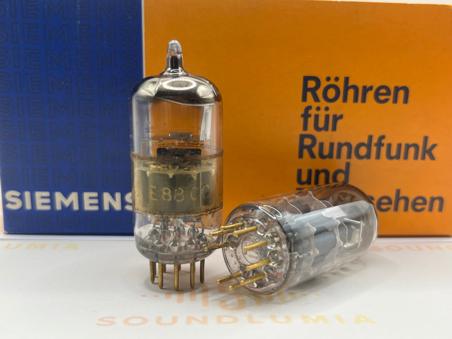 Siemens E88CC 6922 D-getter Matched Pair - Pre-acid code Production - Munich 1950s