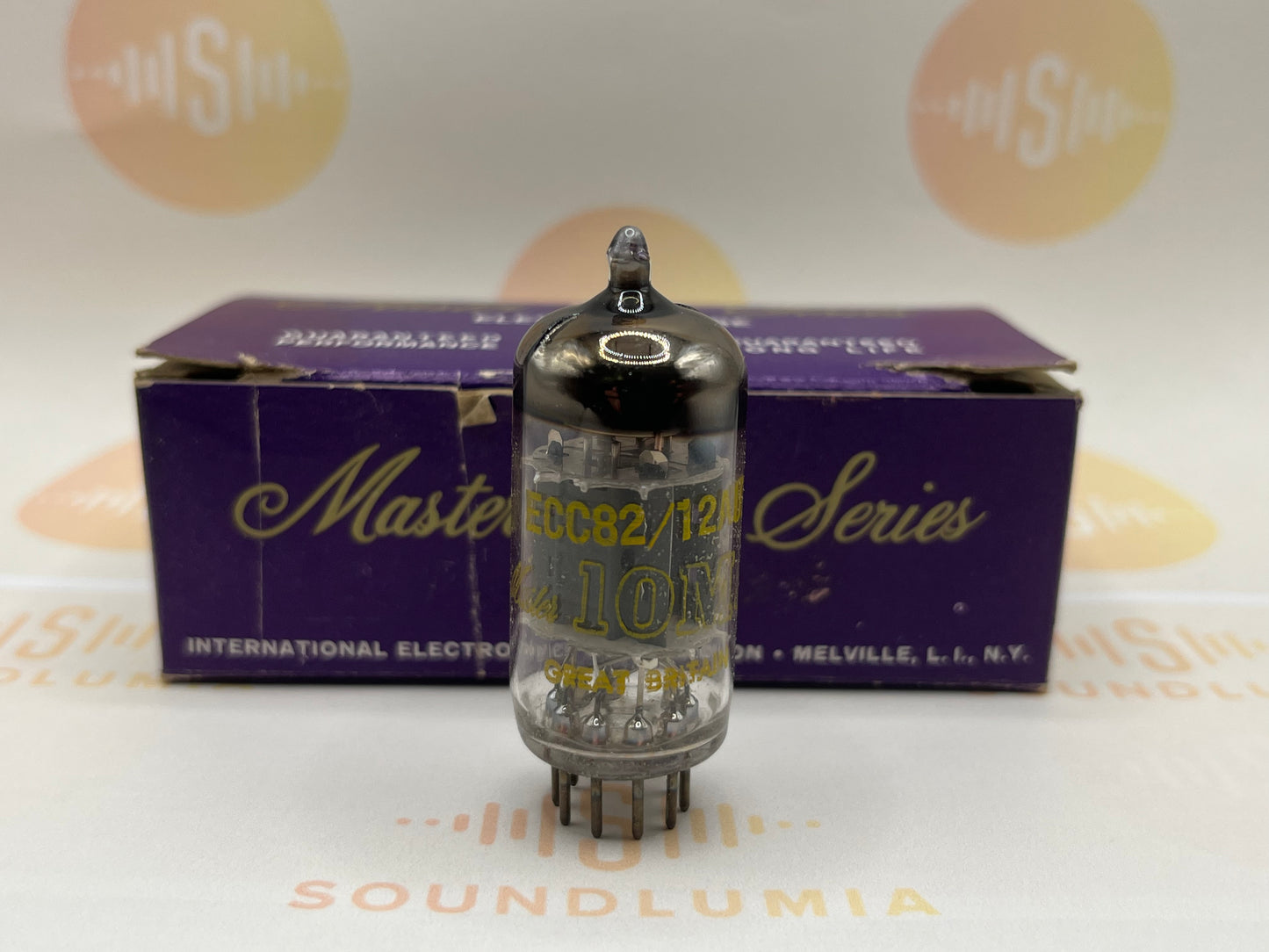 1x Mullard ECC82 Short Plates 10M Master Series with Original Box - Blackburn 1966 - Tests NOS+