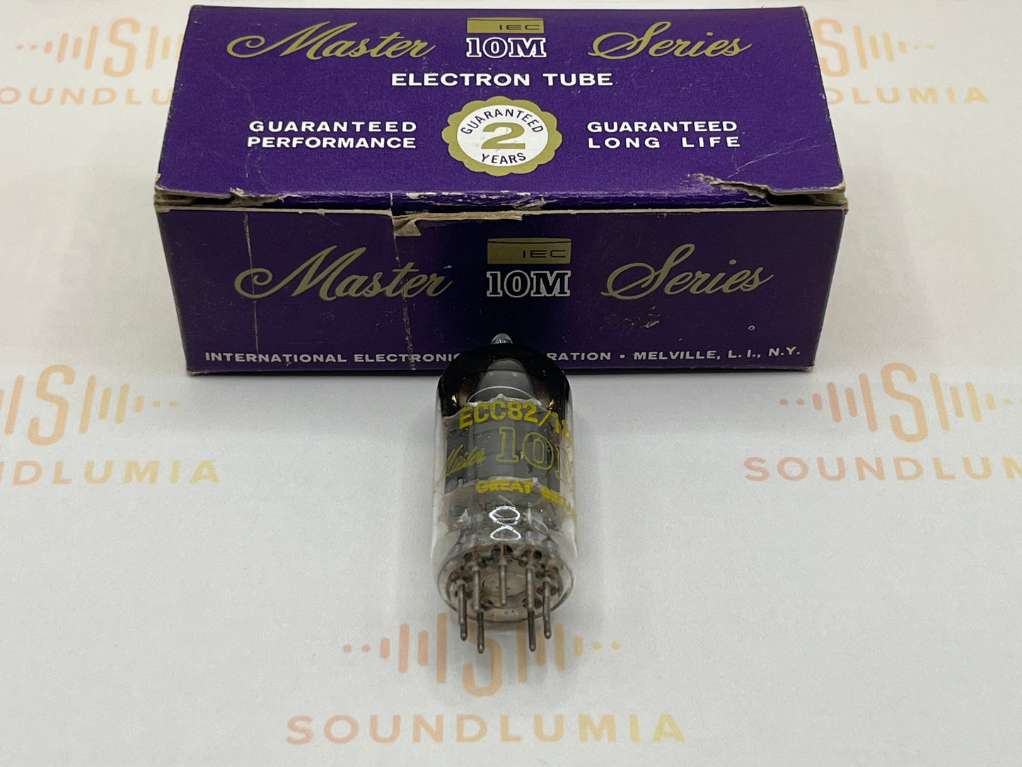 1x Mullard ECC82 Short Plates 10M Master Series with Original Box - Blackburn 1966 - Tests NOS+