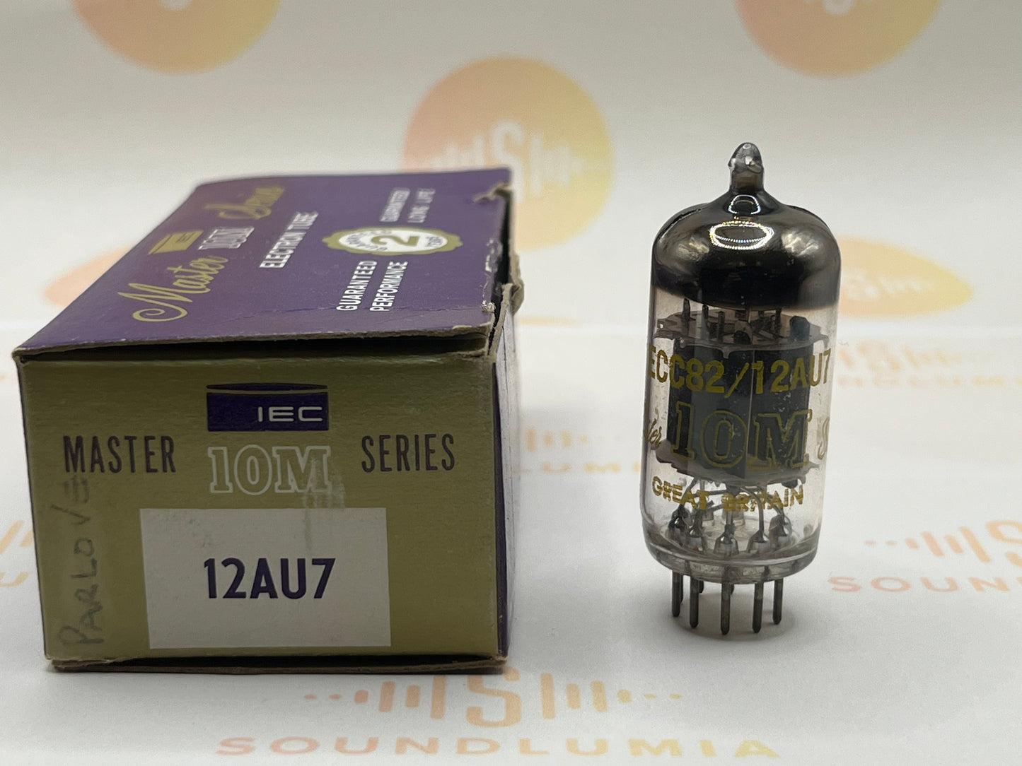 1x Mullard ECC82 Short Plates 10M Master Series with Original Box - Blackburn 1966 - Tests NOS+