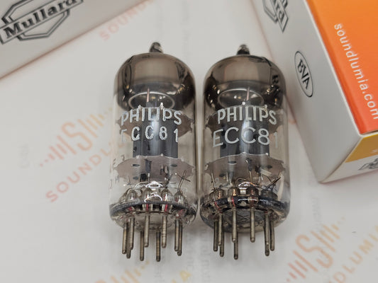 1对 Mullard ECC81 12AT7 O型吸油管(匹配对装) - 布莱克本 1965/66 - 全新库存