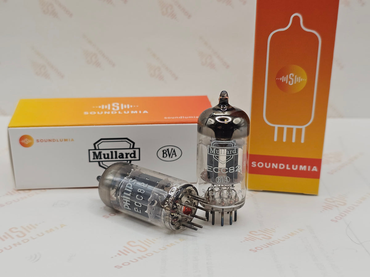 Mullard ECC82 12AU7 vacuum tube with O-Getter and Short Plates, image 23