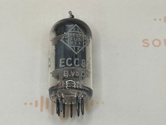 Telefunken ECC82 12AU7 vintage vacuum tube ribbed plates pre diamond bottom Germany NOS