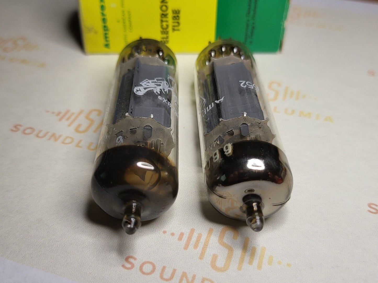 2x Amperex EL84 6BQ5 Tubes - Bugle Boy Label - Vienna 1966 KM4