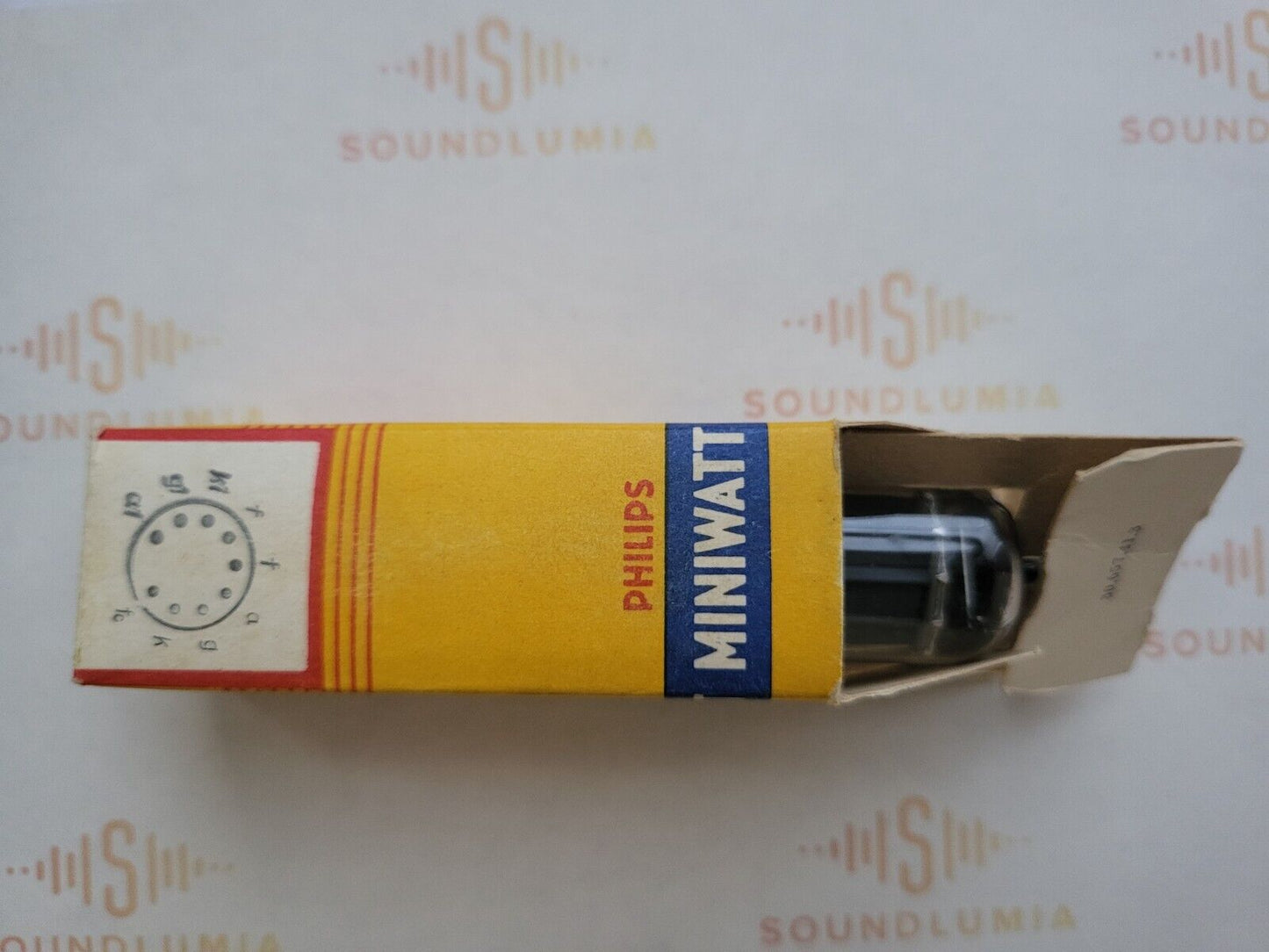 Philips 12AU7 ECC82 Lange Platten Quadrat Getter in Originalverpackung - Holland 1952 K6A