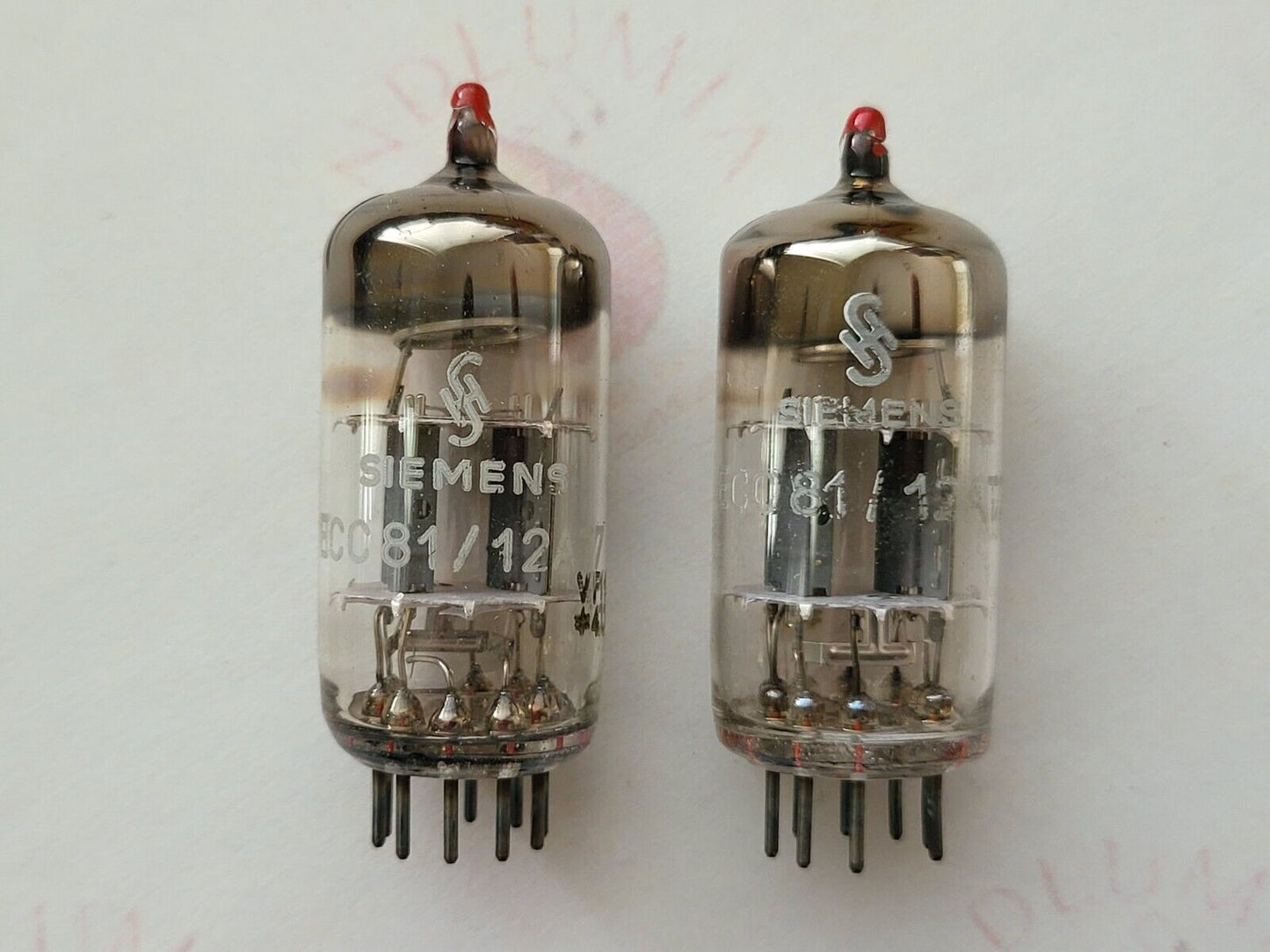 2x Siemens ECC81 12AT7 Select Röhren mit roter Spitze - VF1 ‡3K/‡4J - München