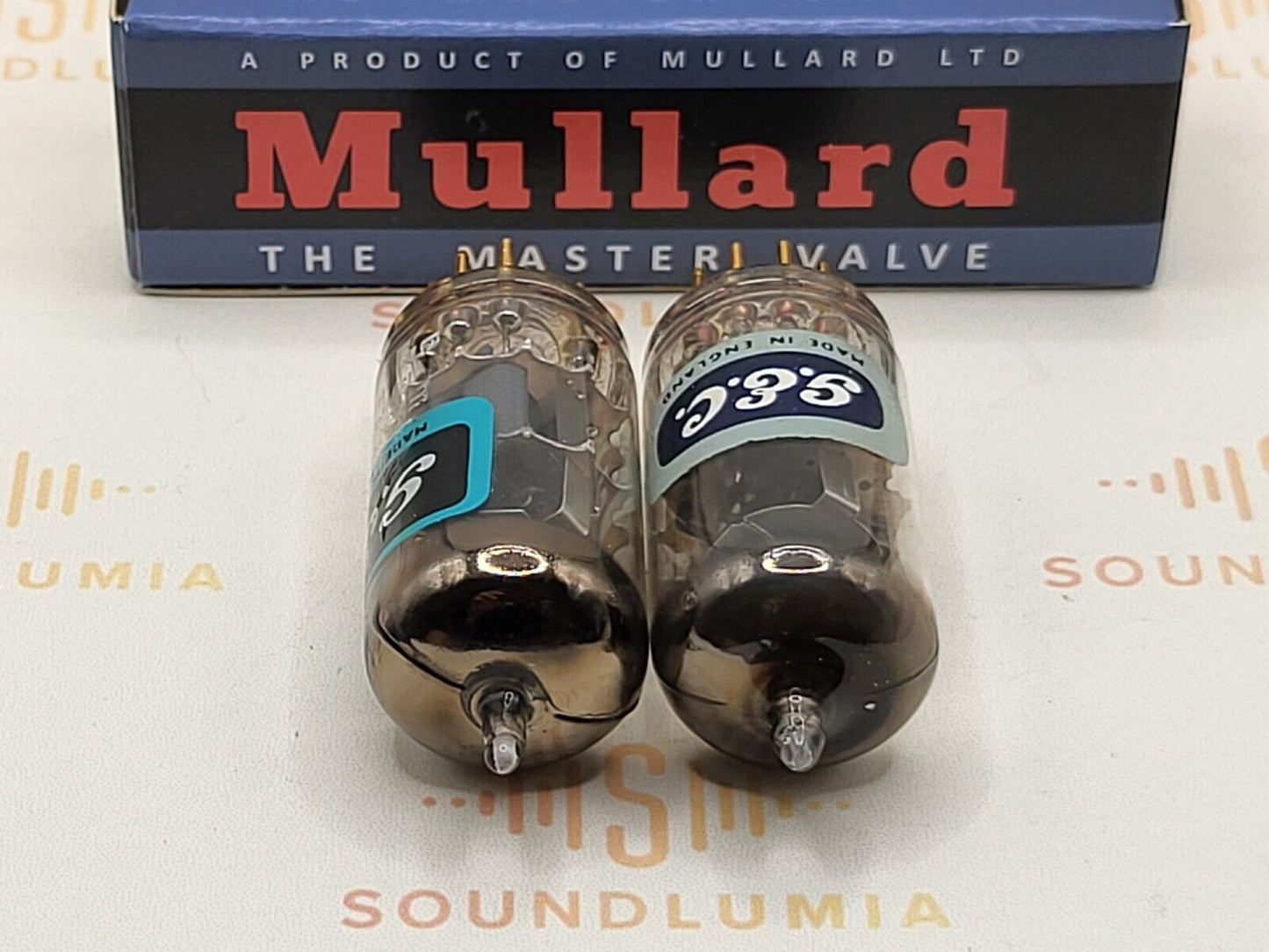 Mullard E88CC 6922 Matched Pair - GEC Label - Mitcham, GB 1965/66 7L1 - NOS