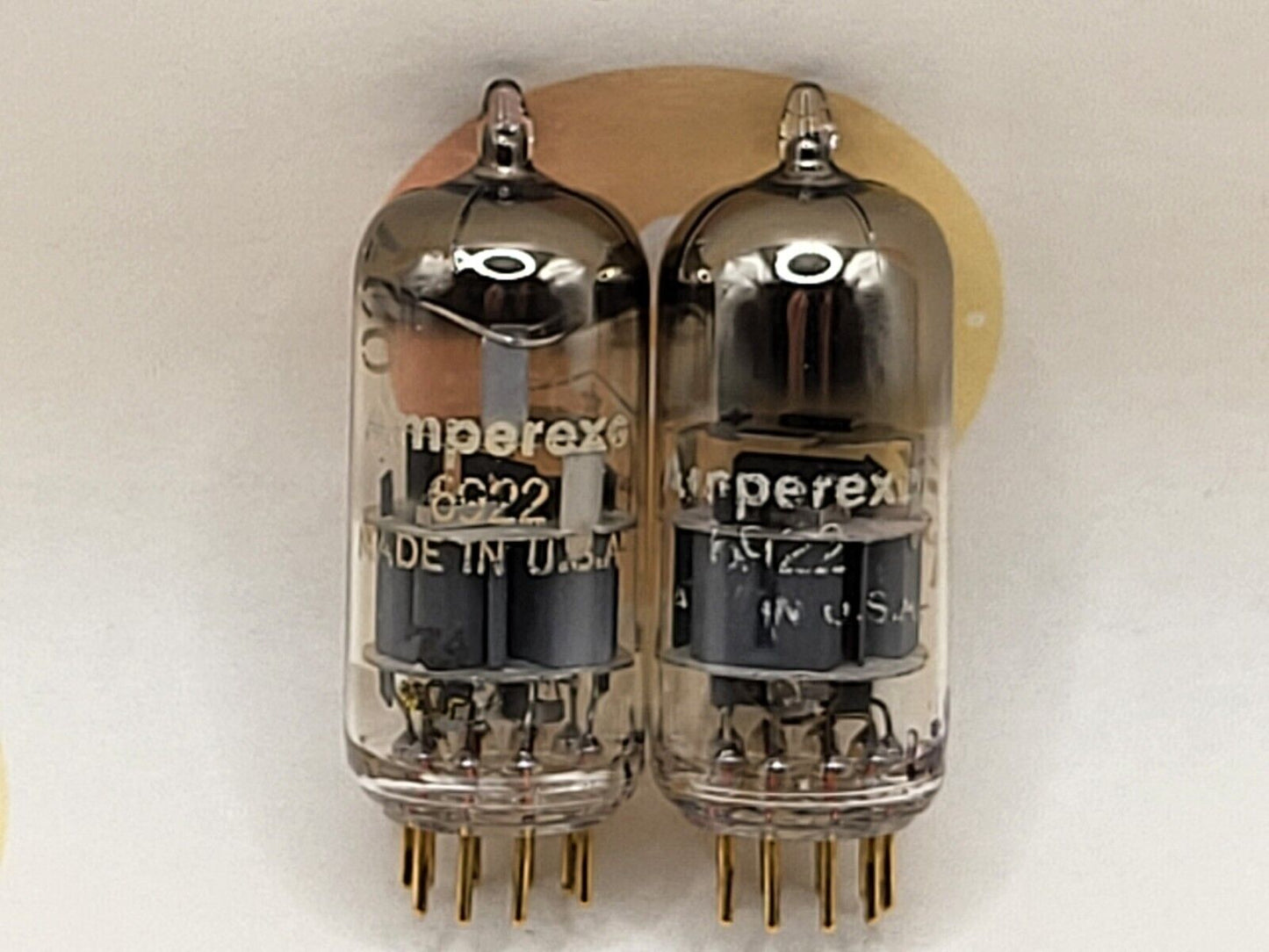 Amperex PQ 6922 = E88CC D-Getter Matched Pair - New York, USA '60 - Fast NOS