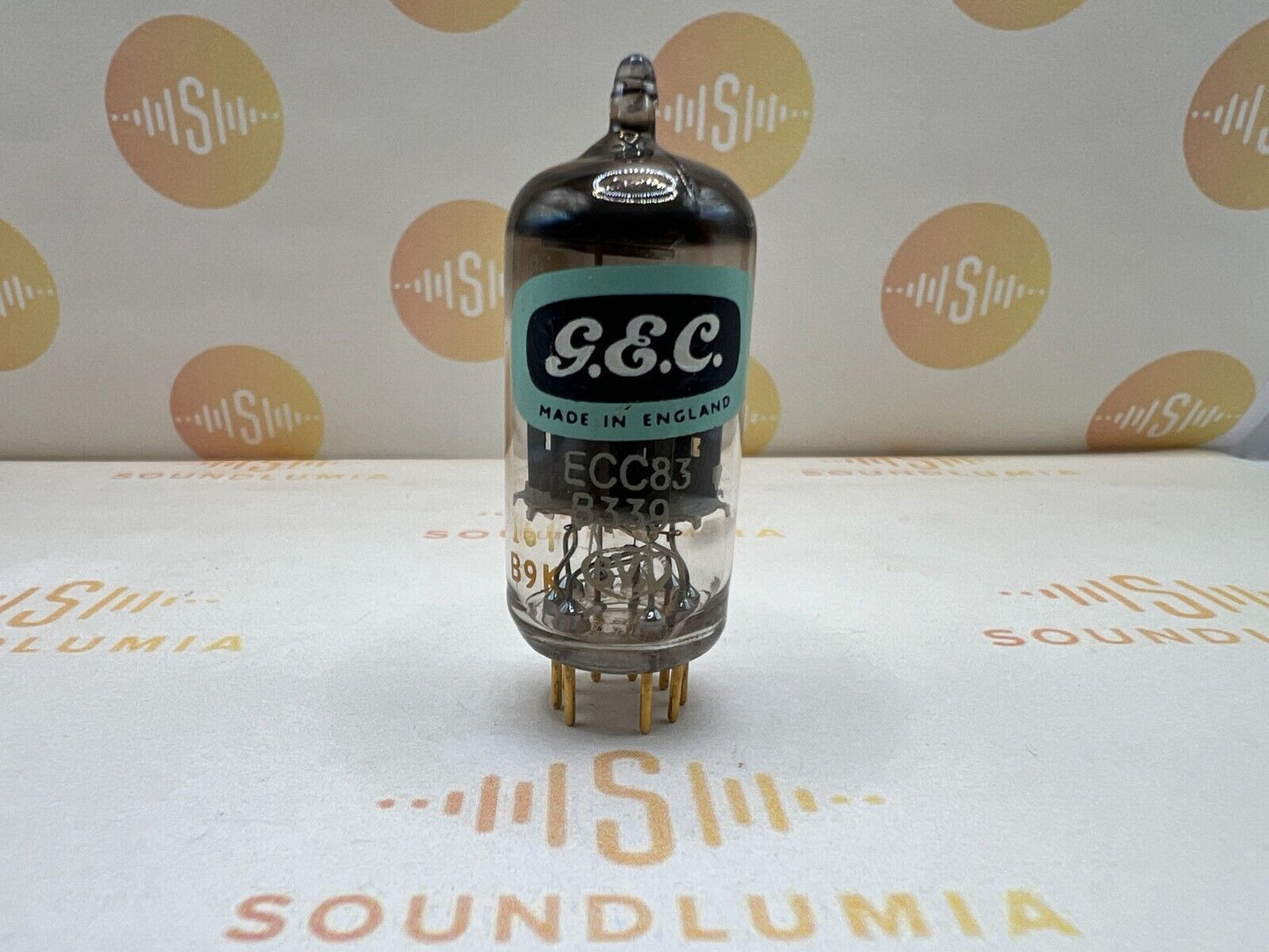 1x Mullard B339 CV492 (ECC83+) O-Getter Goldstift-Kurzplatten - Blackburn '59
