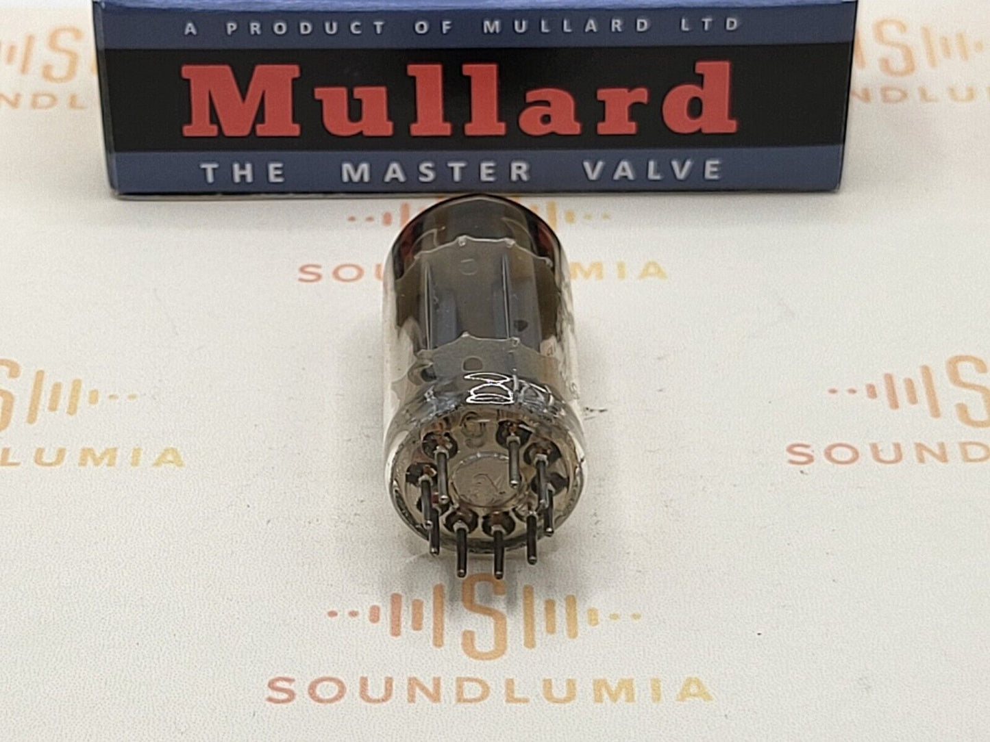1x Mullard B329 (ECC82+) 17 mm lange Platten - Marconiphone Label - Mitcham 1959