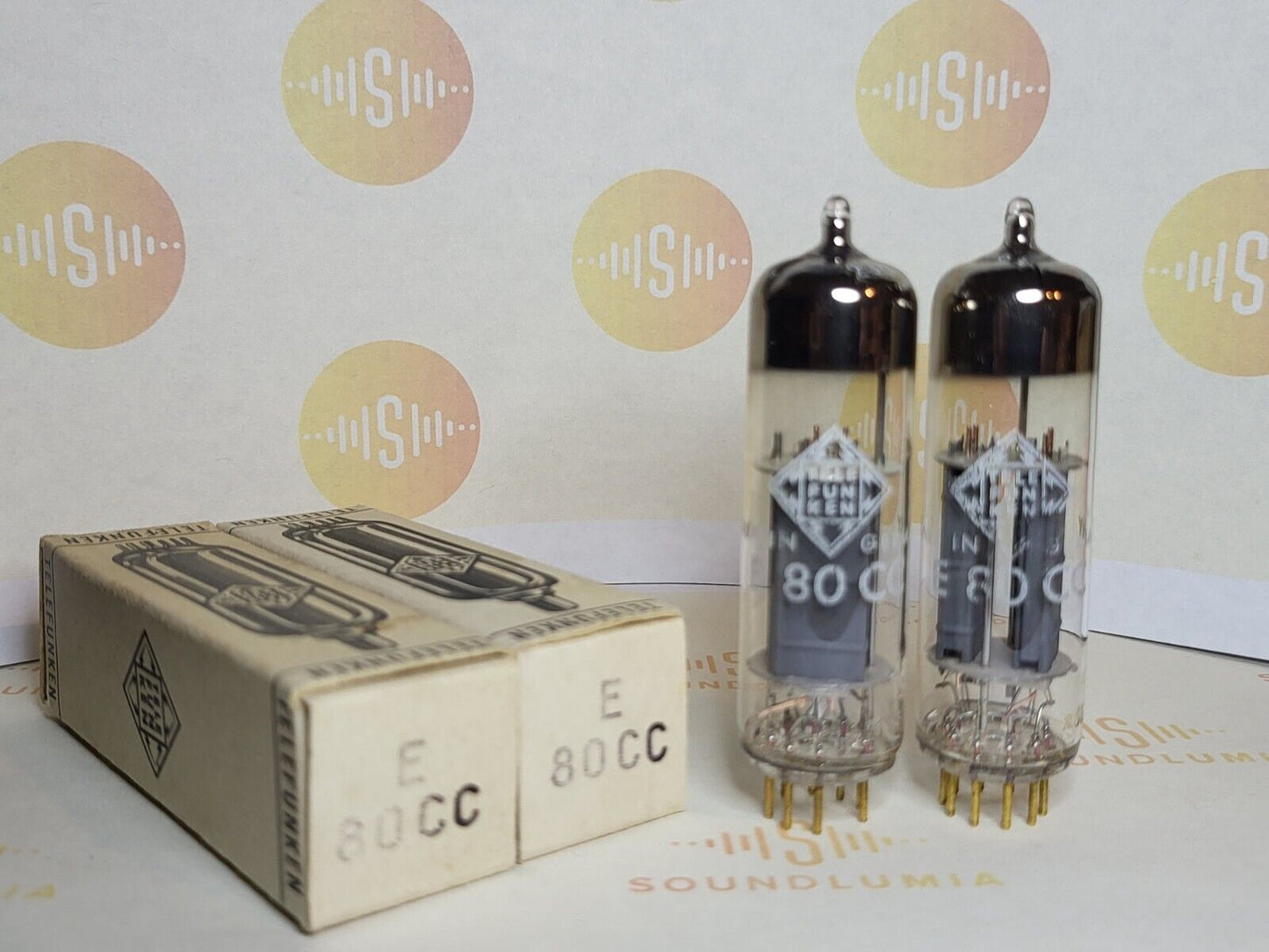 Telefunken E80CC 6085 (ECC82 equiv.) Matched Pair Orig. Boxes - Holland 1965 - N