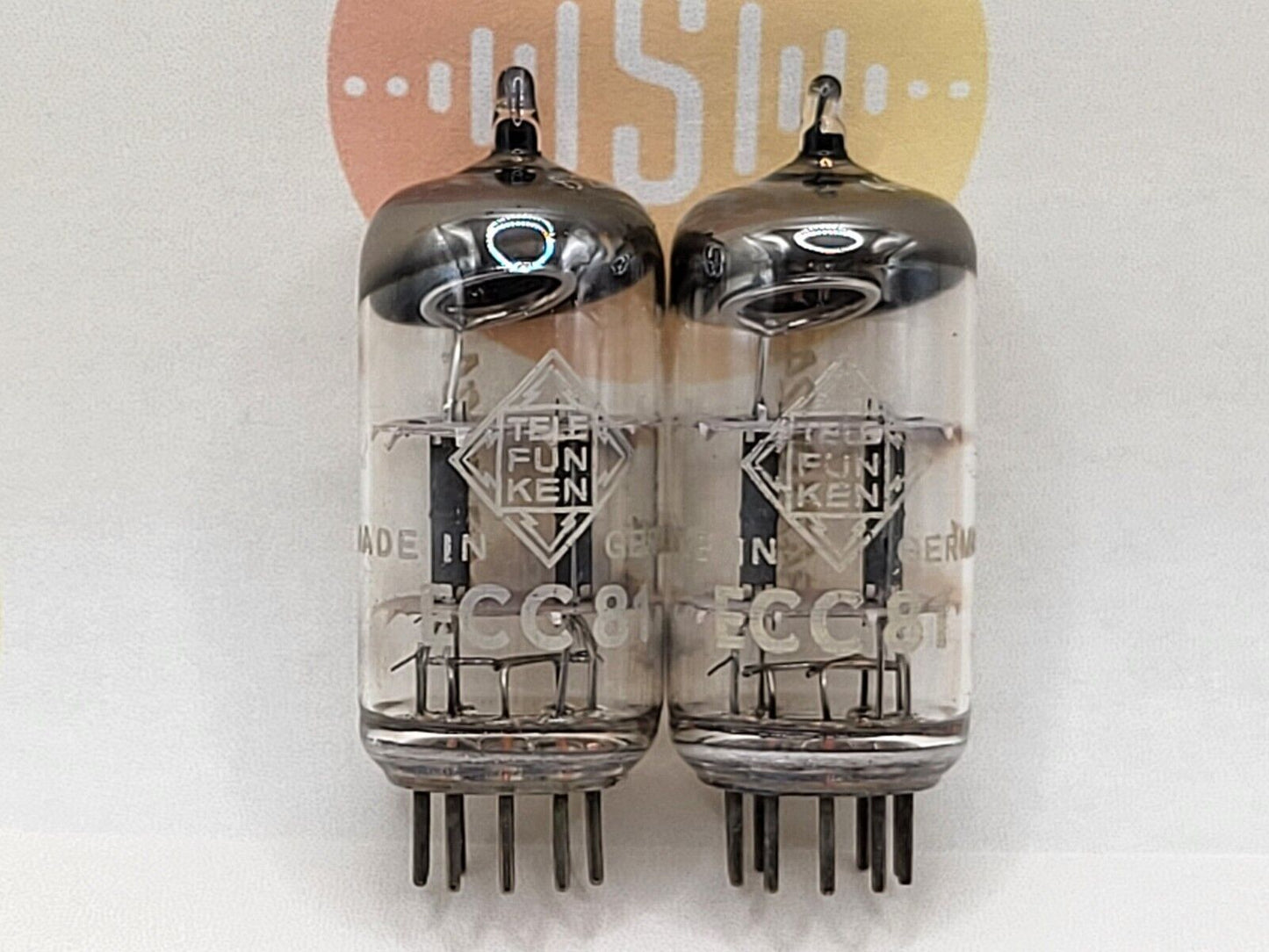 2x Telefunken ECC81 12AT7 ◇ Unten - Berlin '60 - Gleicher Code - Stark
