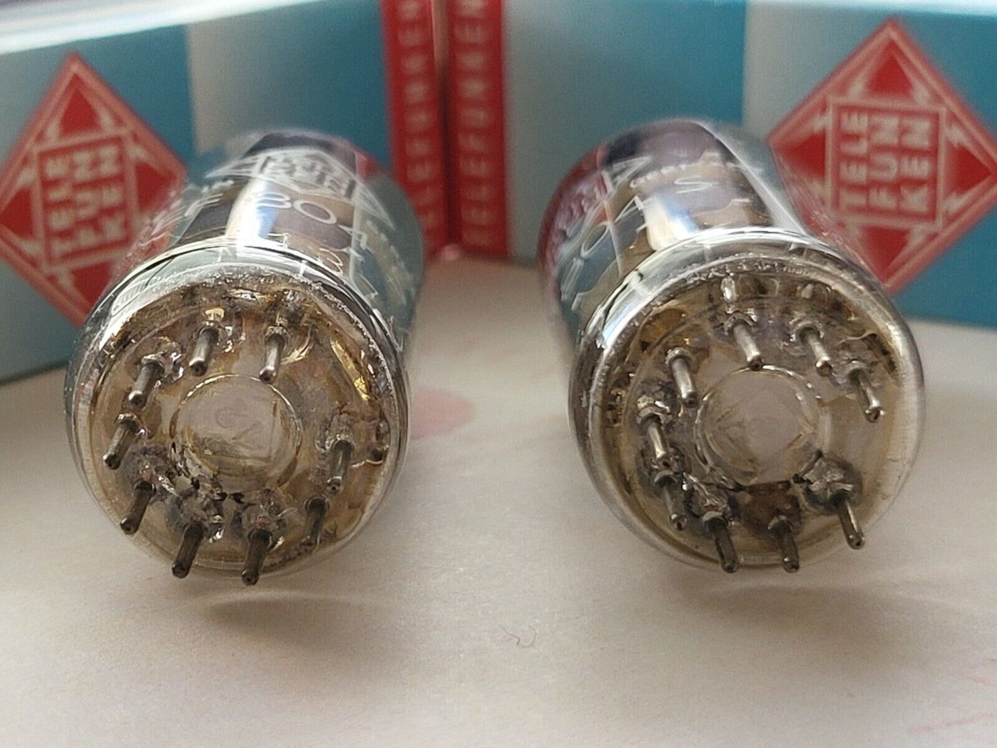 Telefunken EF804S Yellow Tip Matched Pair - ◇ Unten - Ulm 1968 - Stark