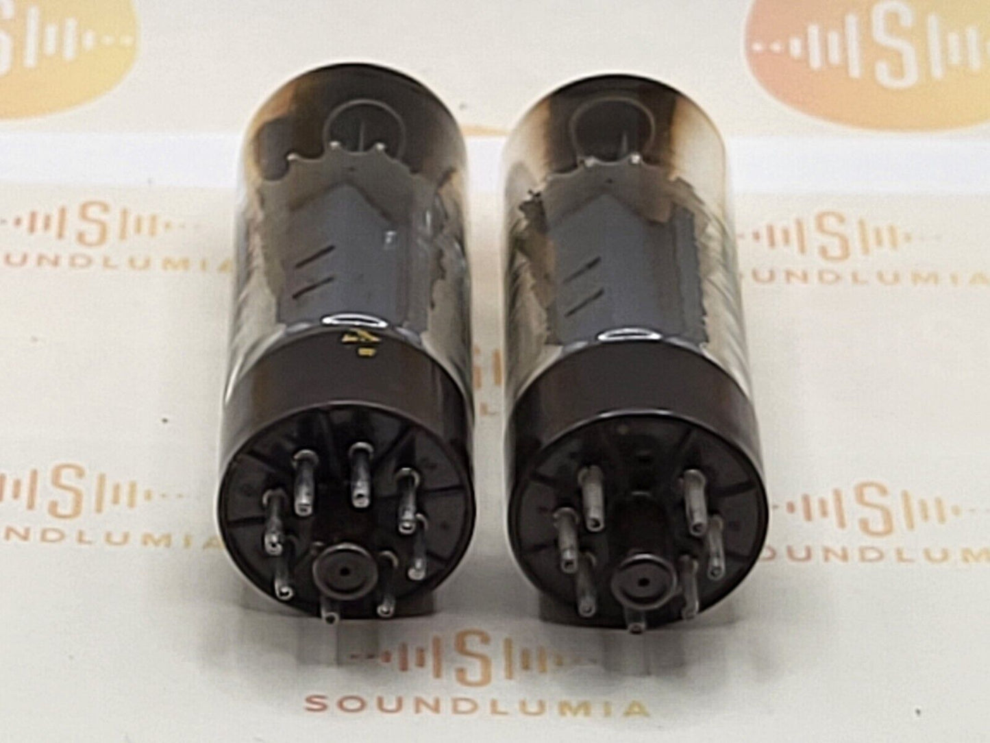 2x Mullard EL34 6CA7 OO Getter Orig. Box - Siemens Label - Blackburn '65/'66 Xf2