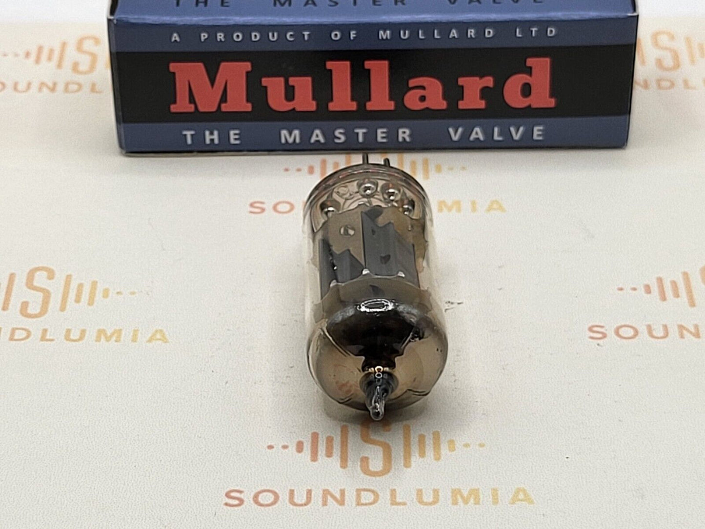 1x Mullard B329 (ECC82+) 17 mm lange Platten - Marconiphone Label - Mitcham 1959