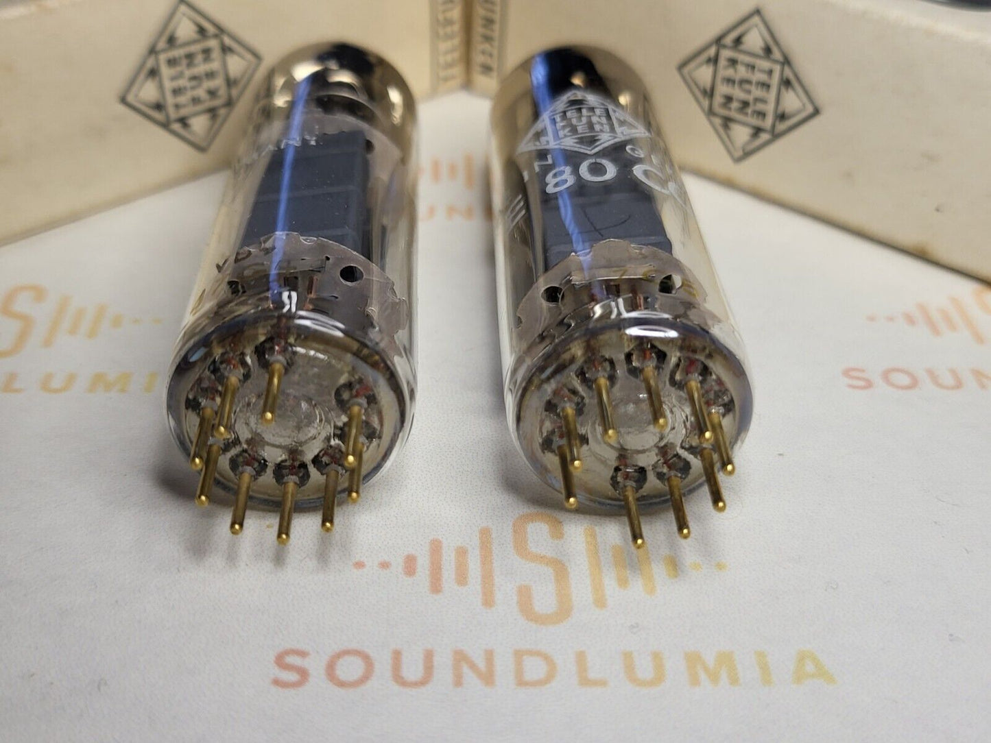 Telefunken E80CC 6085 (ECC82 equiv.) Matched Pair Orig. Boxes- Holland '67 - NOS