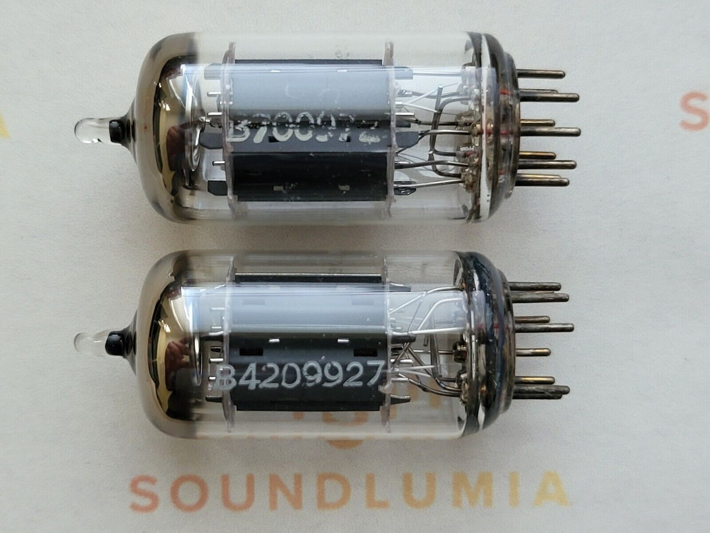 Telefunken ECC82 = 12AU7 Long Smooth Plates Matched Pair ◇ Berlin 1969 - NOS