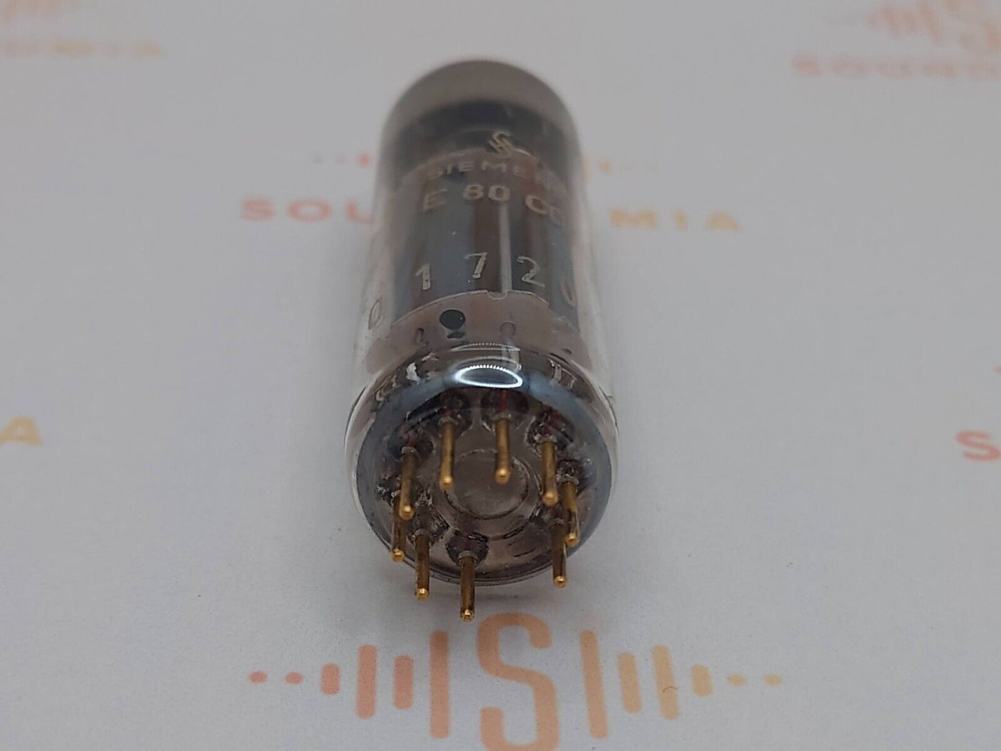 1x Philips E80CC 6085 (ECC82 equiv.) O-Getter Siemens Label-Heerlen '66 Near NOS