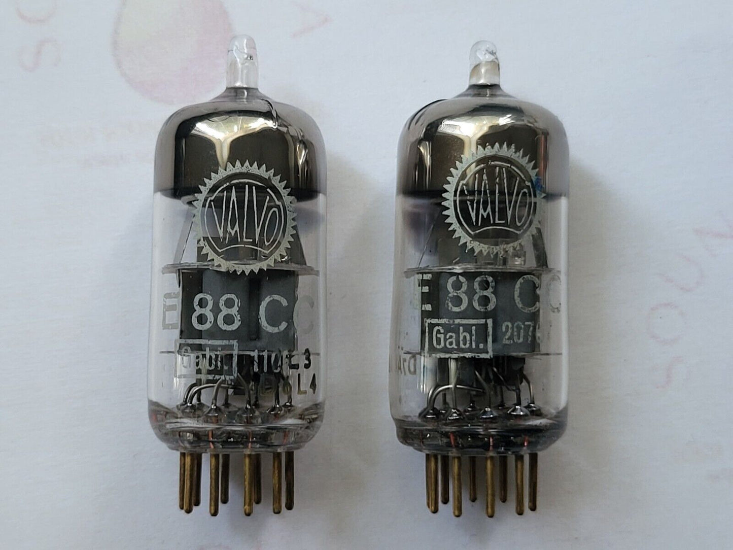 Valvo E88CC 6922 Matched Pair - Hamburg 1966/67 - Weißes Etikett - G.Abl. - NOS