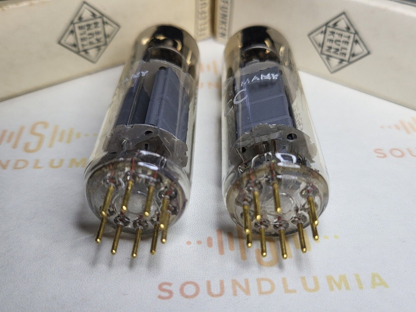 Telefunken E80CC 6085 (ECC82 equiv.) Matched Pair Orig. Boxes - Holland 1965 - N