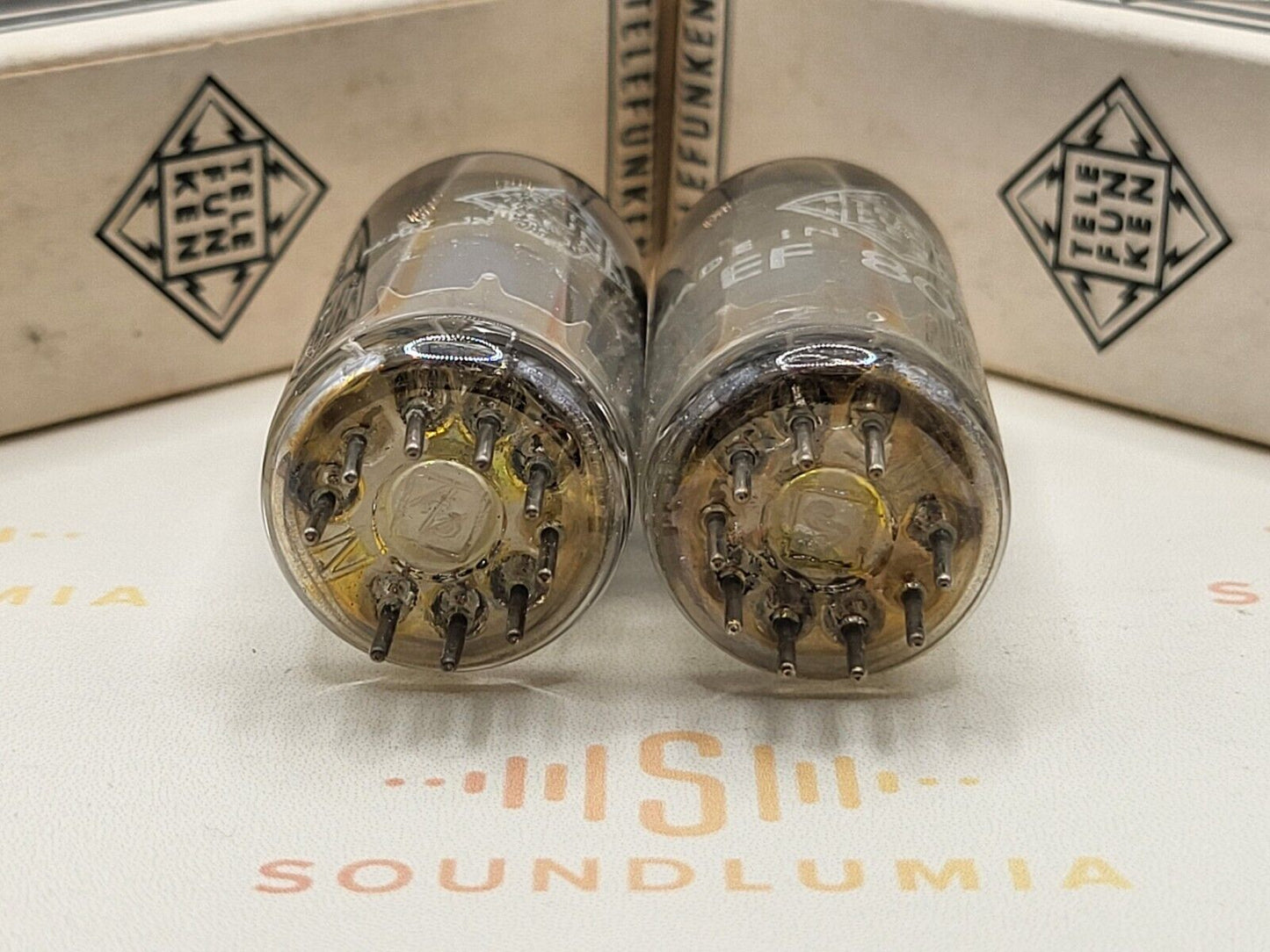 Telefunken EF804S Matched Pair - ◇ Bottom - Ulm 1962/1963 - Tested NOS