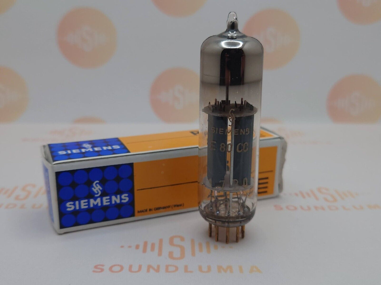 1x Philips E80CC 6085 (ECC82 equiv.) O-Getter Siemens Label-Heerlen '66 Near NOS