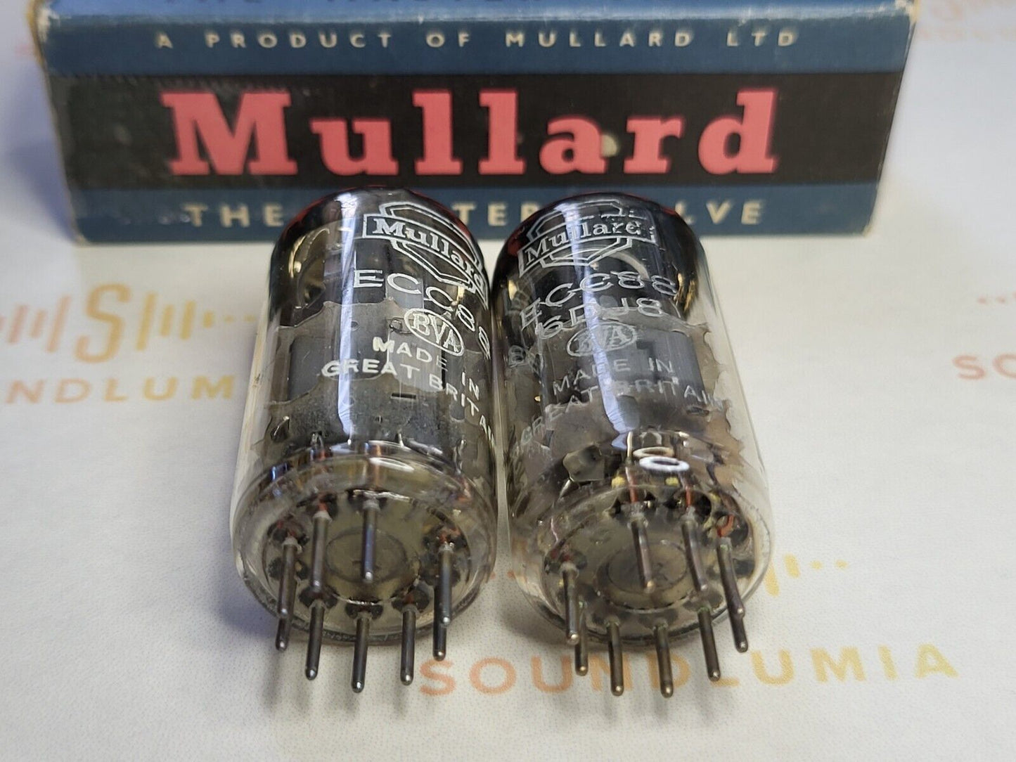 2x Mullard ECC88 6DJ8 - BVA - British Made - Blackburn 1967/1968 GA2 - Strong