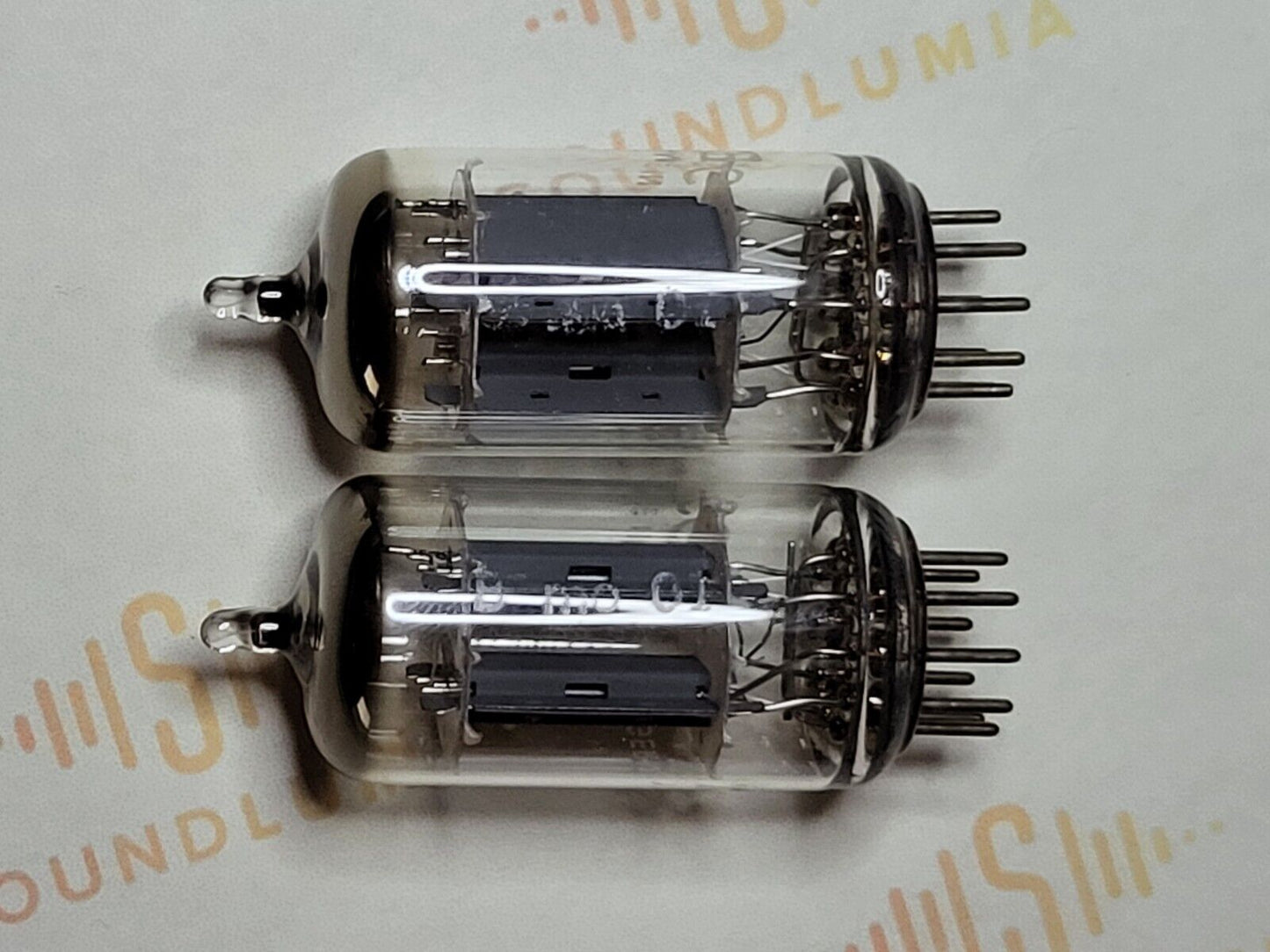 Telefunken ECC83 12AX7 17mm Smooth Plates Matched Pair ◇ Base - Berlin 1964 -NOS