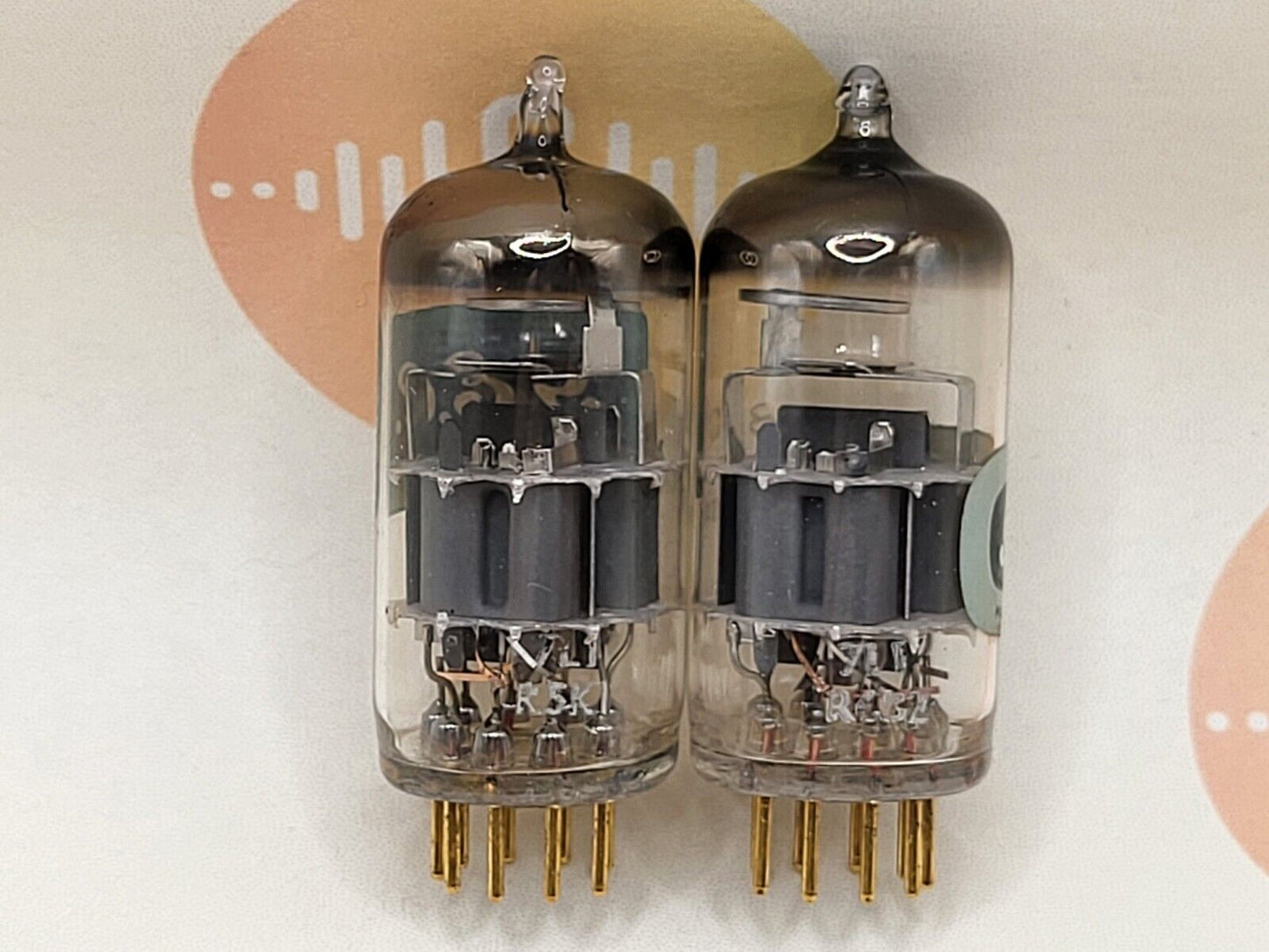 Mullard E88CC 6922 Matched Pair - GEC Label - Mitcham, GB 1965/66 7L1 - NOS
