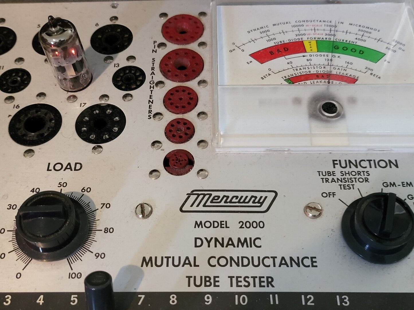 1x Mullard E88CC 6922 Dimple Disc Getter - Mitcham 1970 - AEG Label - NOS