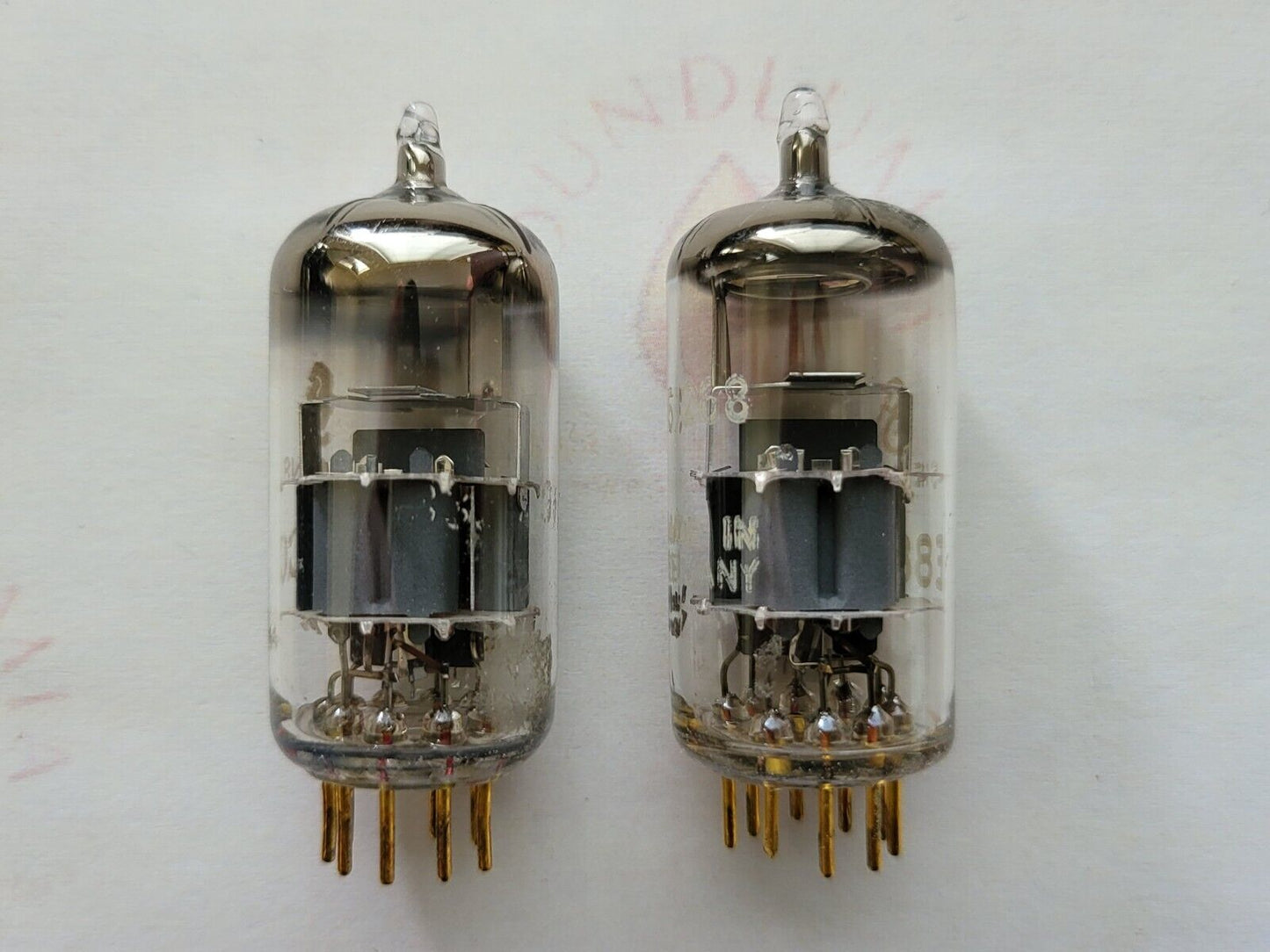 Siemens E88CC = 6922 Gray Shields Matched Pair - Munich A0 1# 5F - NOS