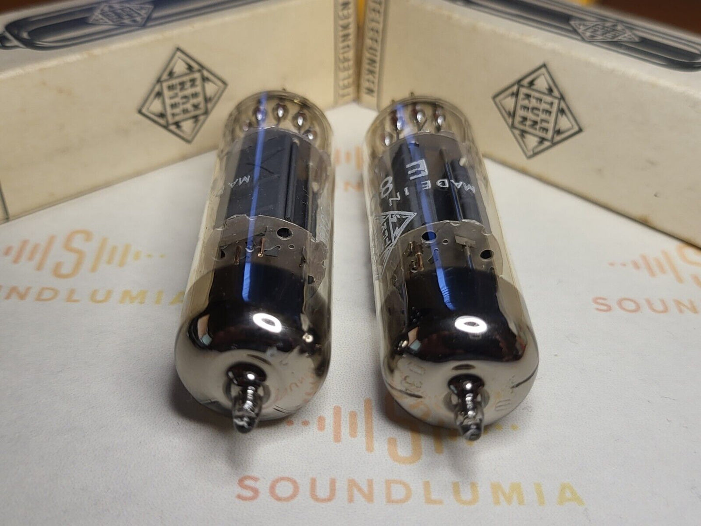 Telefunken E80CC 6085 (ECC82 equiv.) Matched Pair Orig. Boxes- Holland '67 - NOS