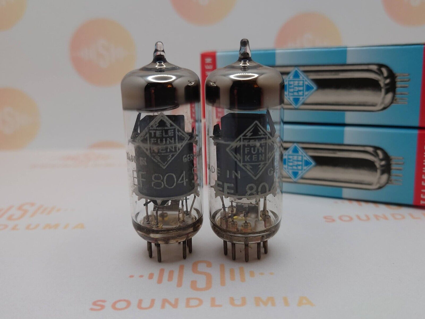 Telefunken EF804S Matched Pair ◇ Unten - Ulm 1963 - Gleicher Code