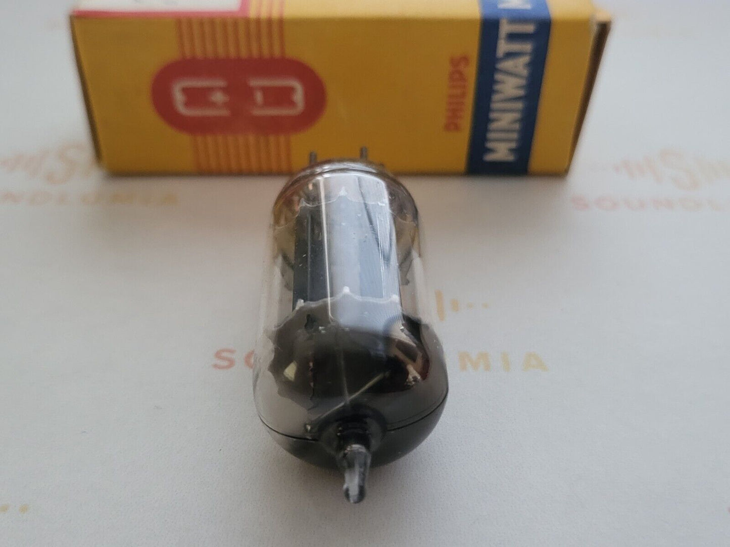 Philips 12AU7 ECC82 Lange Platten Quadrat Getter in Originalverpackung - Holland 1952 K6A