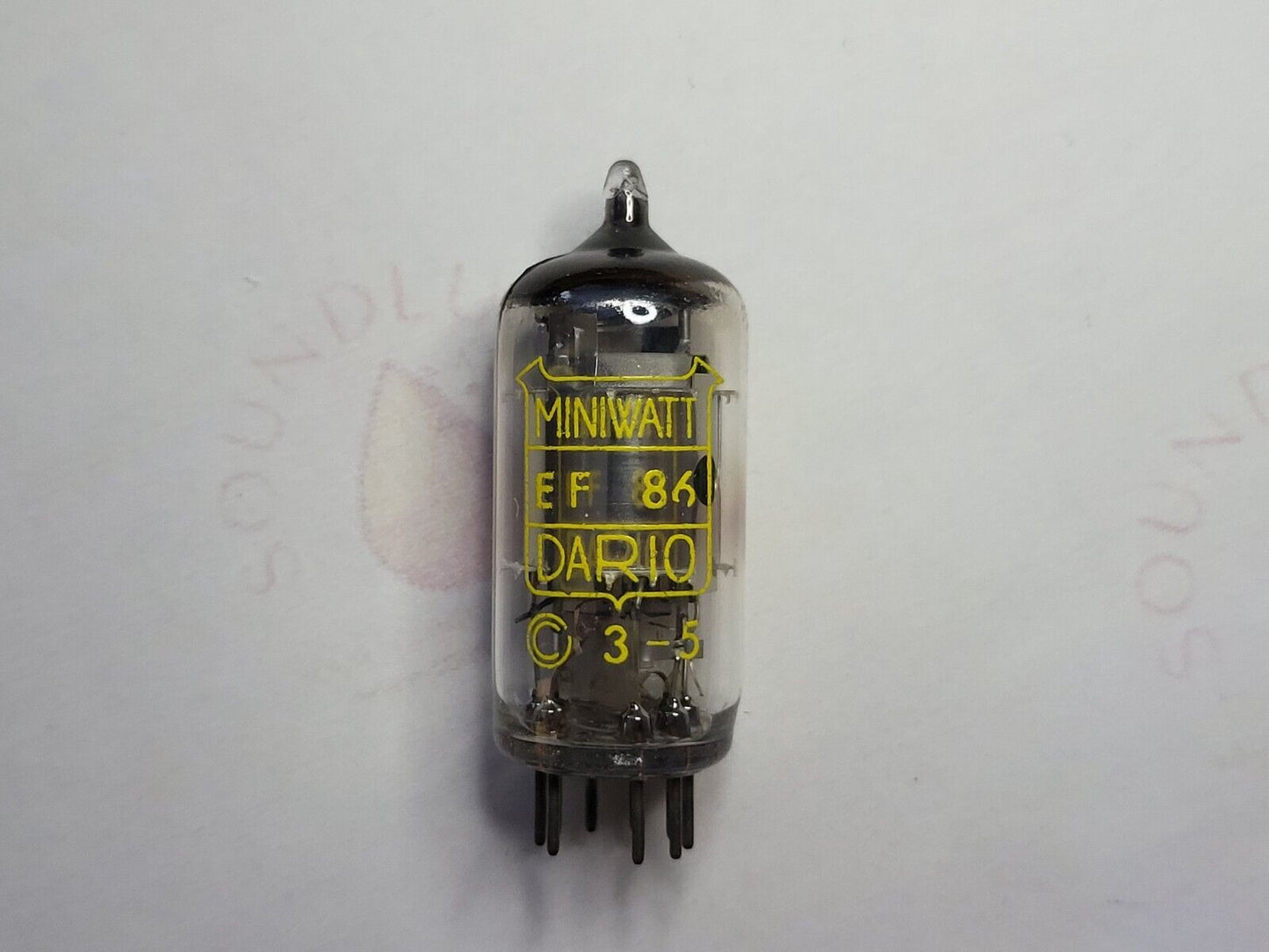 1x Mullard EF86 6267 - Dario Miniwatt Yellow Label - Blackburn 1964 - NOS