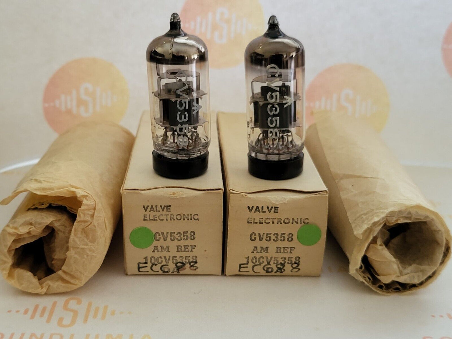 2x Mullard CV5358 Mil Spec ECC88 6DJ8 Orig. Boxen - Blackburn 1964/65 - Stark