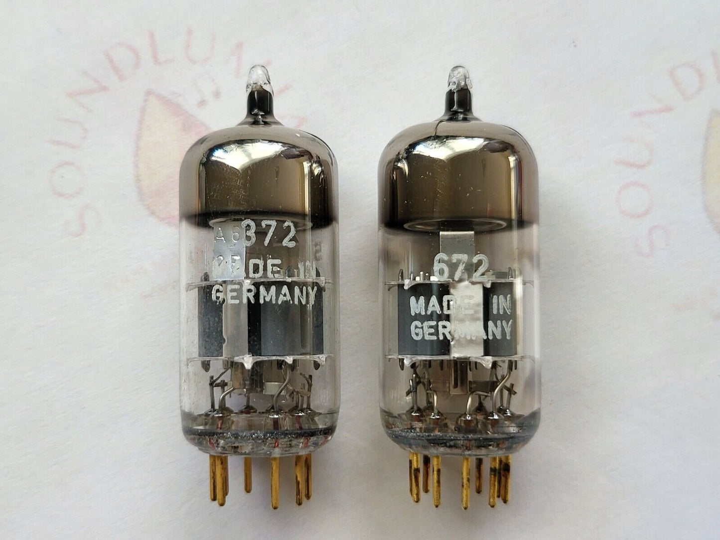 Siemens E88CC = 6922 A-Frame Silver Shields Matched Pair - Munich A6 2B/2E - NOS