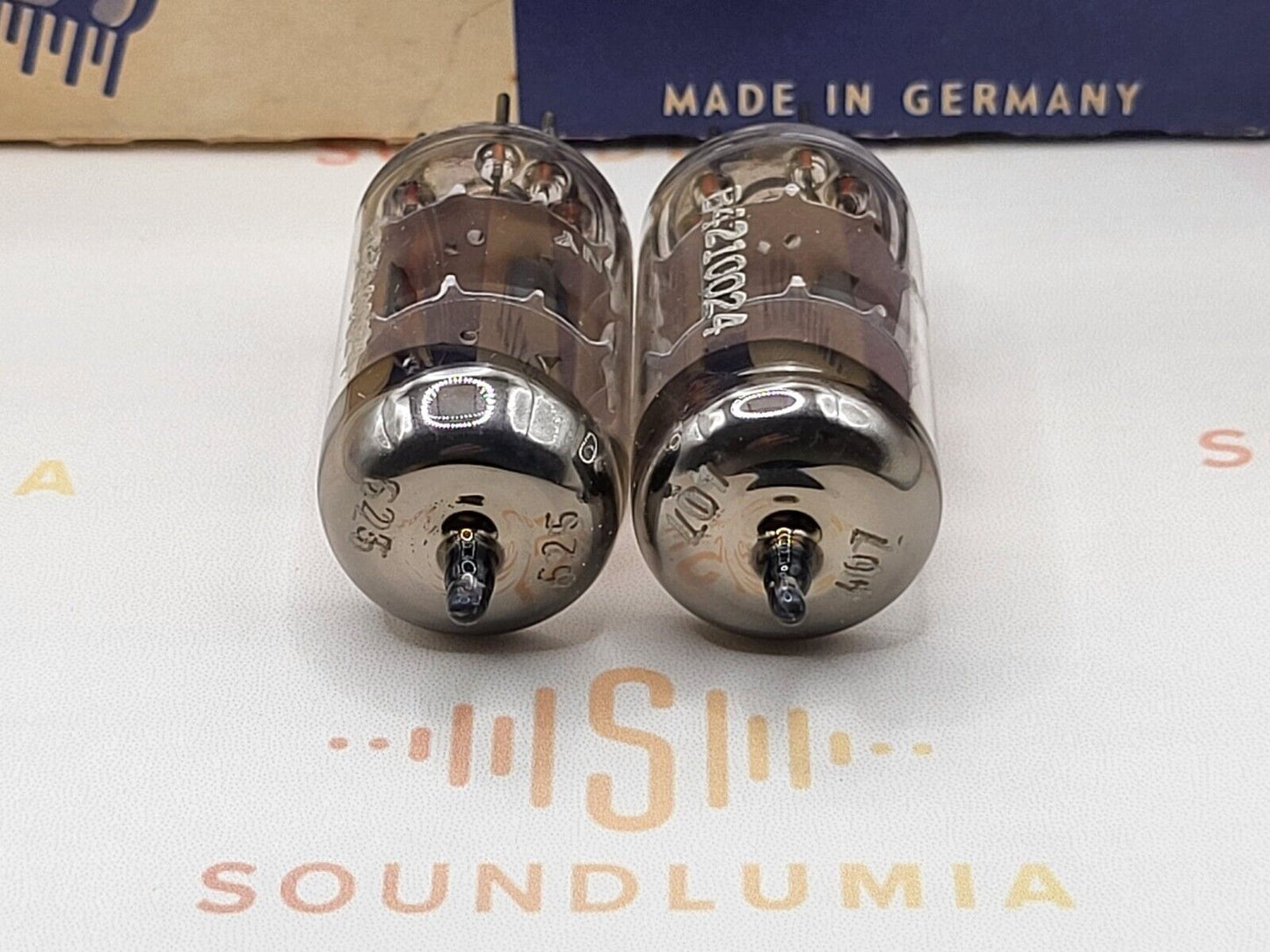 2x Telefunken ECC81 12AT7 ◇ Unten - Berlin '60 - Gleicher Code - Stark