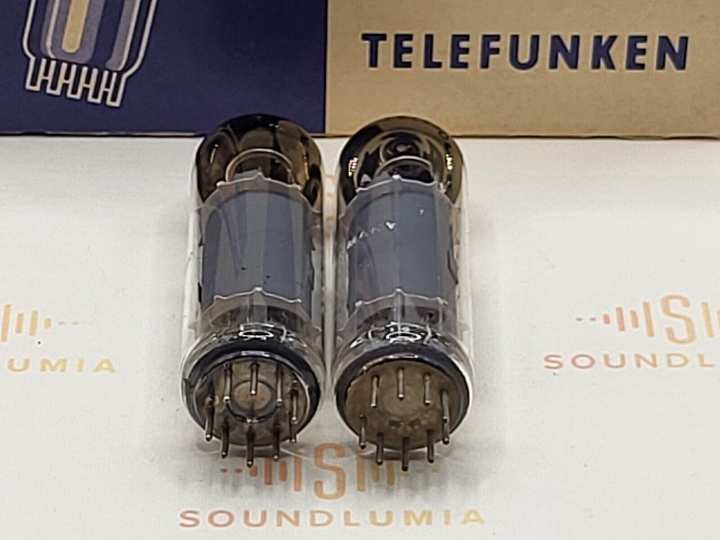 Telefunken EL84 6BQ5 Matched Pair - ◇ Bottom - Ulm 1961 - Near NOS