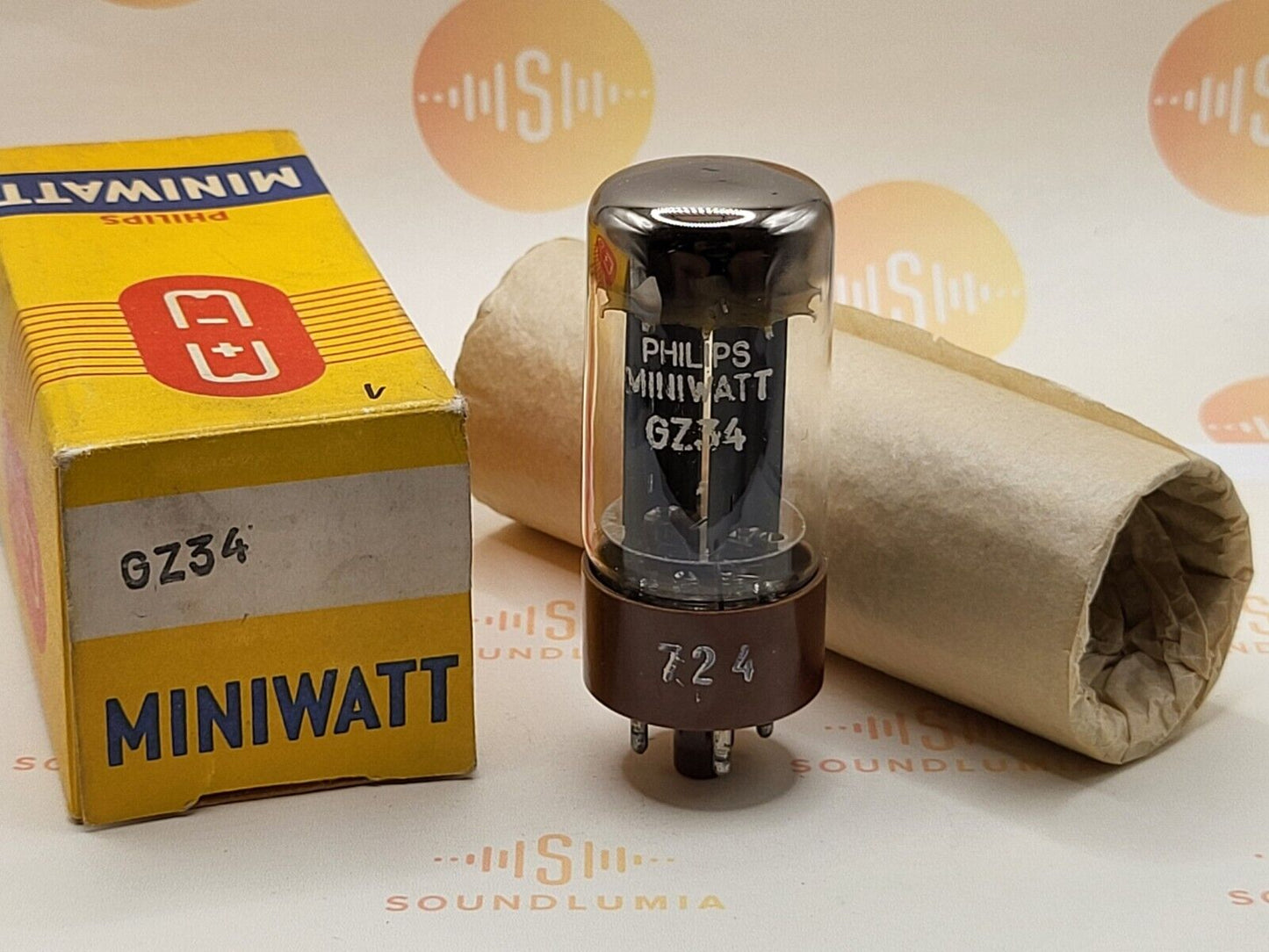 1x Philips GZ34 5AR4 Orig. Box - Sittard, NL '59 (f32 X9H) - NOS NIB
