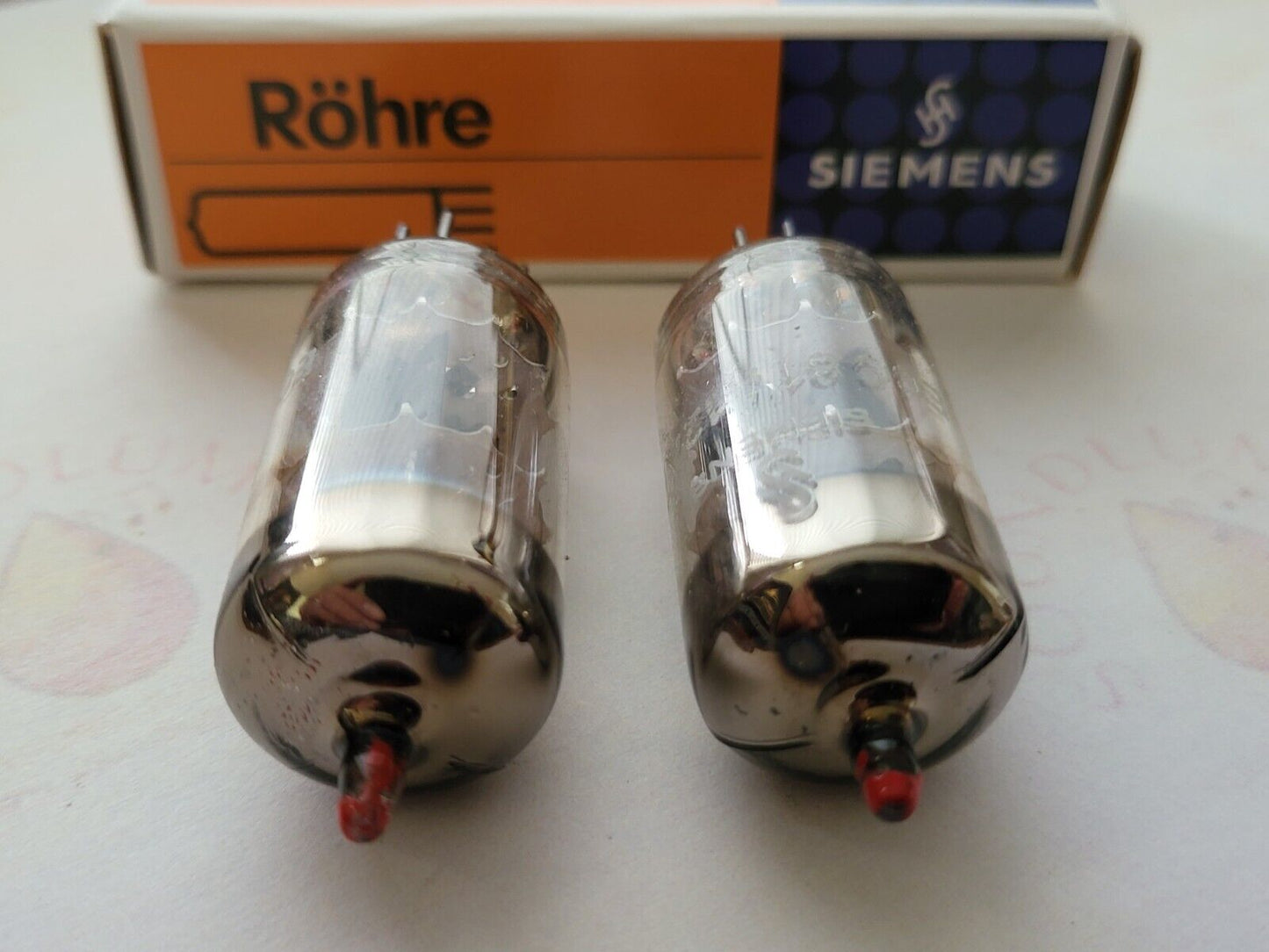 2x Siemens ECC81 12AT7 Select Röhren mit roter Spitze - VF1 ‡3K/‡4J - München