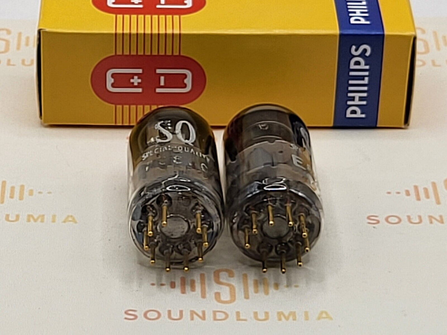 Philips Miniwatt SQ E88CC 6922 passendes Paar - Heerlen, NL 1965/66 - Stark
